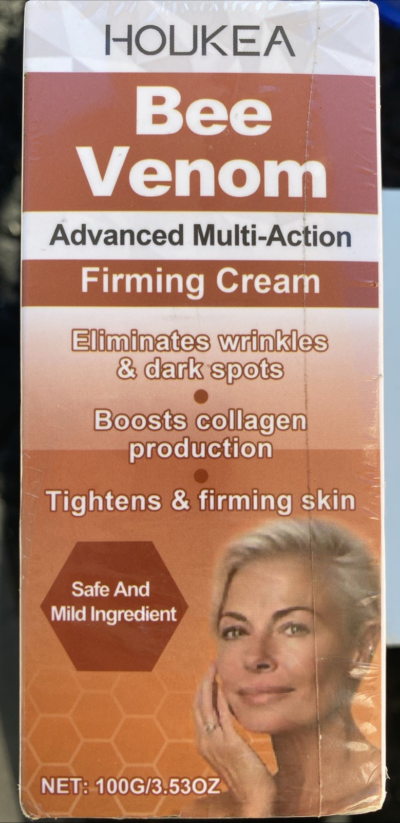 Houkea Bee Venom Firming Cream 100g Collagen Hyaluronic Acid Anti-Aging Unisex