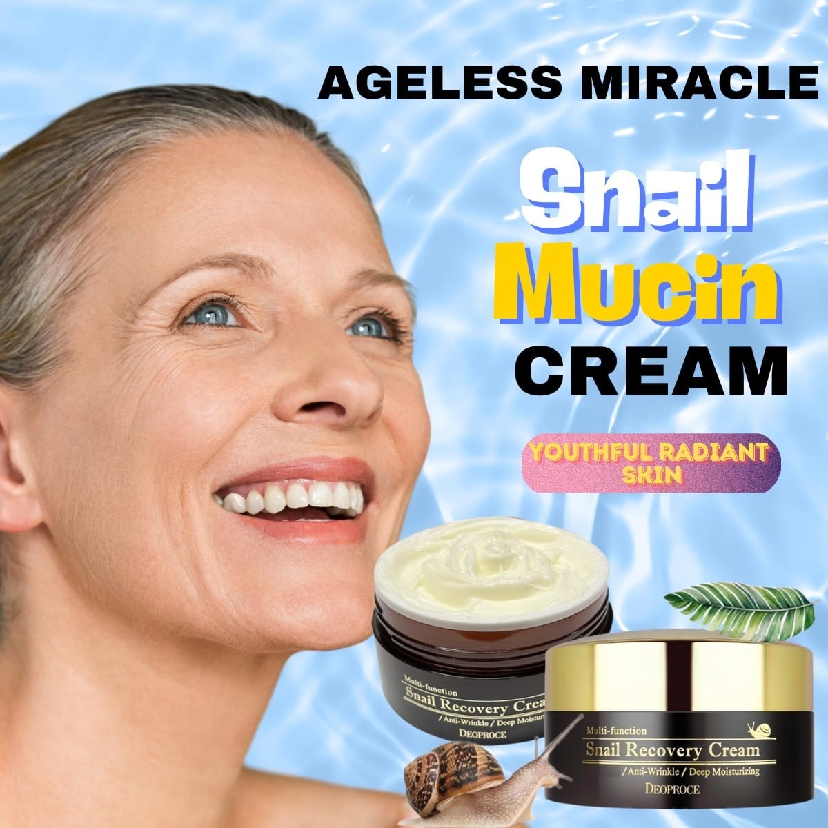 Dual Function Snail Recovery Cream 3.5 oz – Moisturizing and Anti-Aging Solution