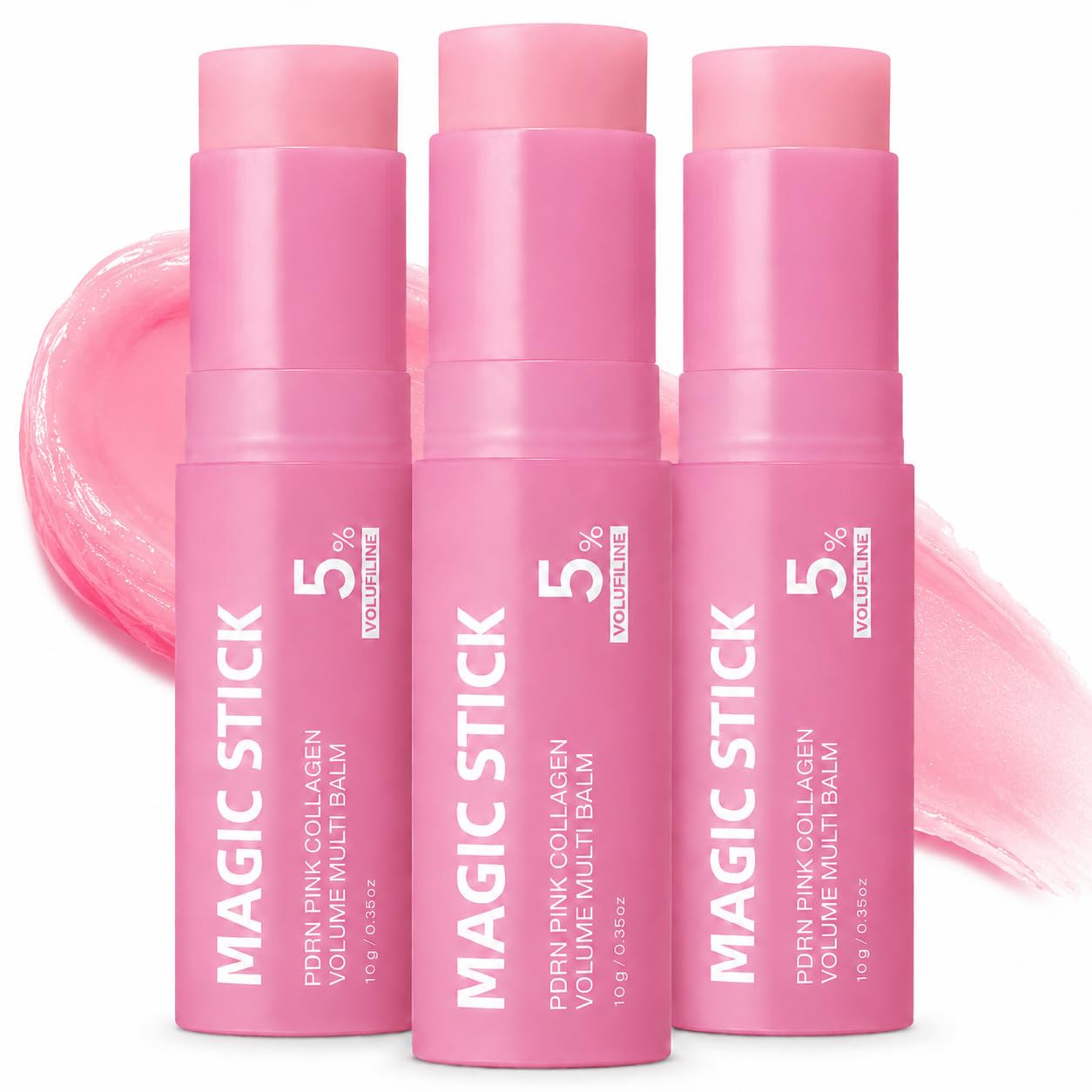 PDRN Pink Collagen Volume Multi Balm Stick with Volufiline, Peptides & Vitamin E