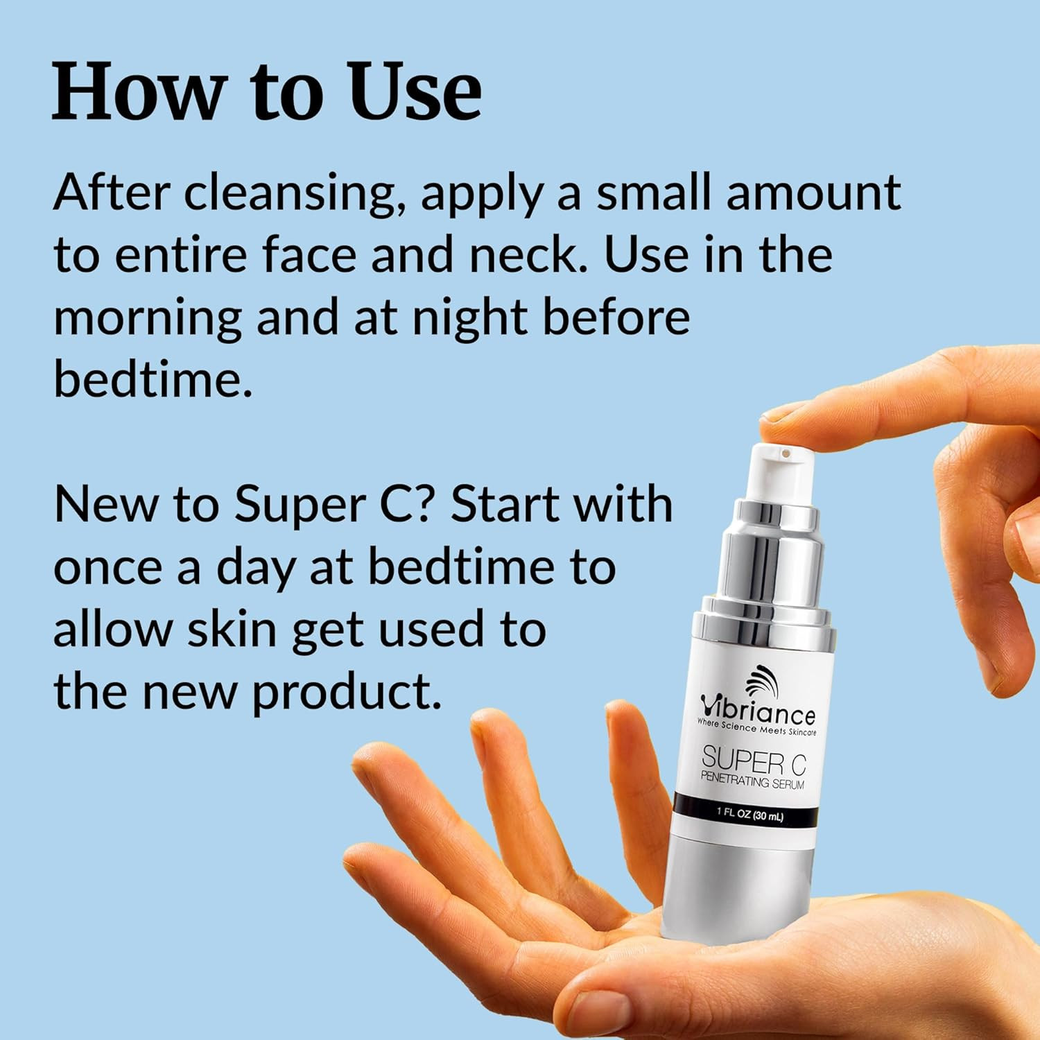 Super C Serum for Mature Skin – All-in-One Vitamin Formula Hydrates, Firms, Lift
