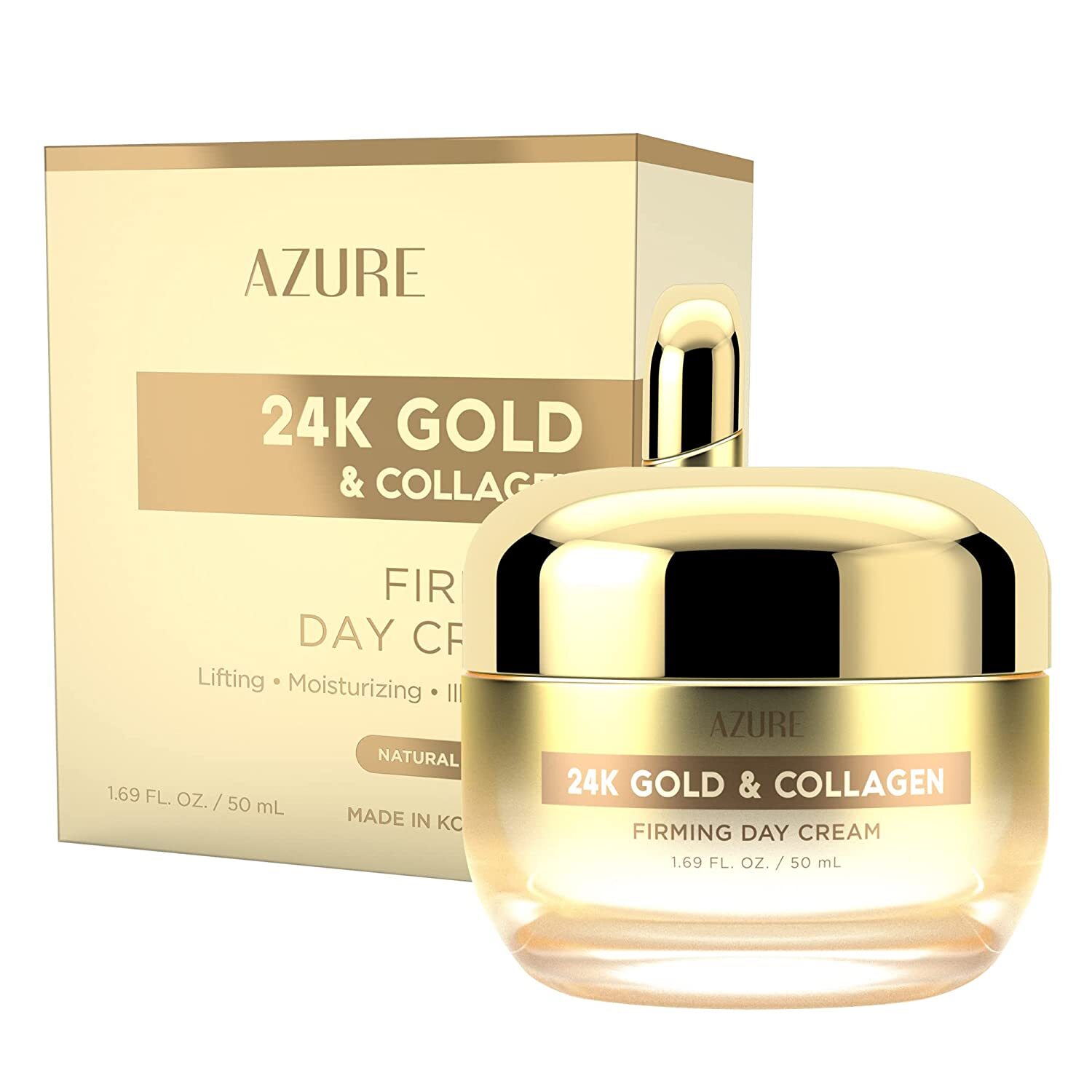 AZURE 24K GOLD&COLLAGEN FIRMING DAY CREAM LIFTING MOISTURIZING ILLUMINAT1.69FLOZ