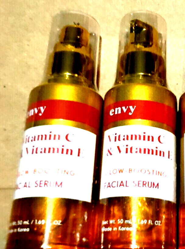 ENVY Vitamin C & Vitamin E Glow-Boosting Facial Serum 1.69 OZ.Exp 05/2026