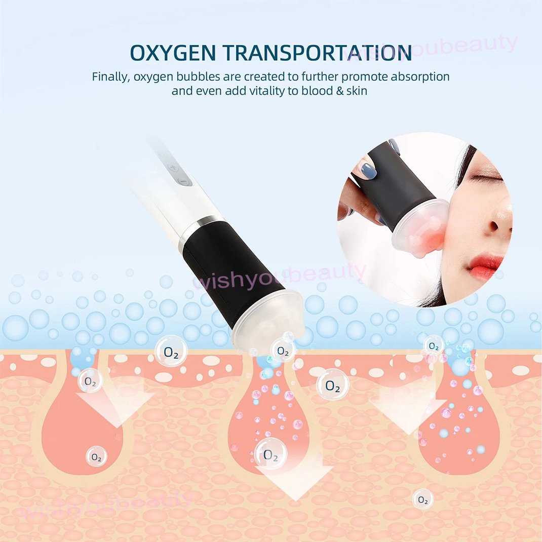 Facial Spa CO2 Bubble Oxygen Beauty Machine Gel Illuminate Exfoliate Pods Kit