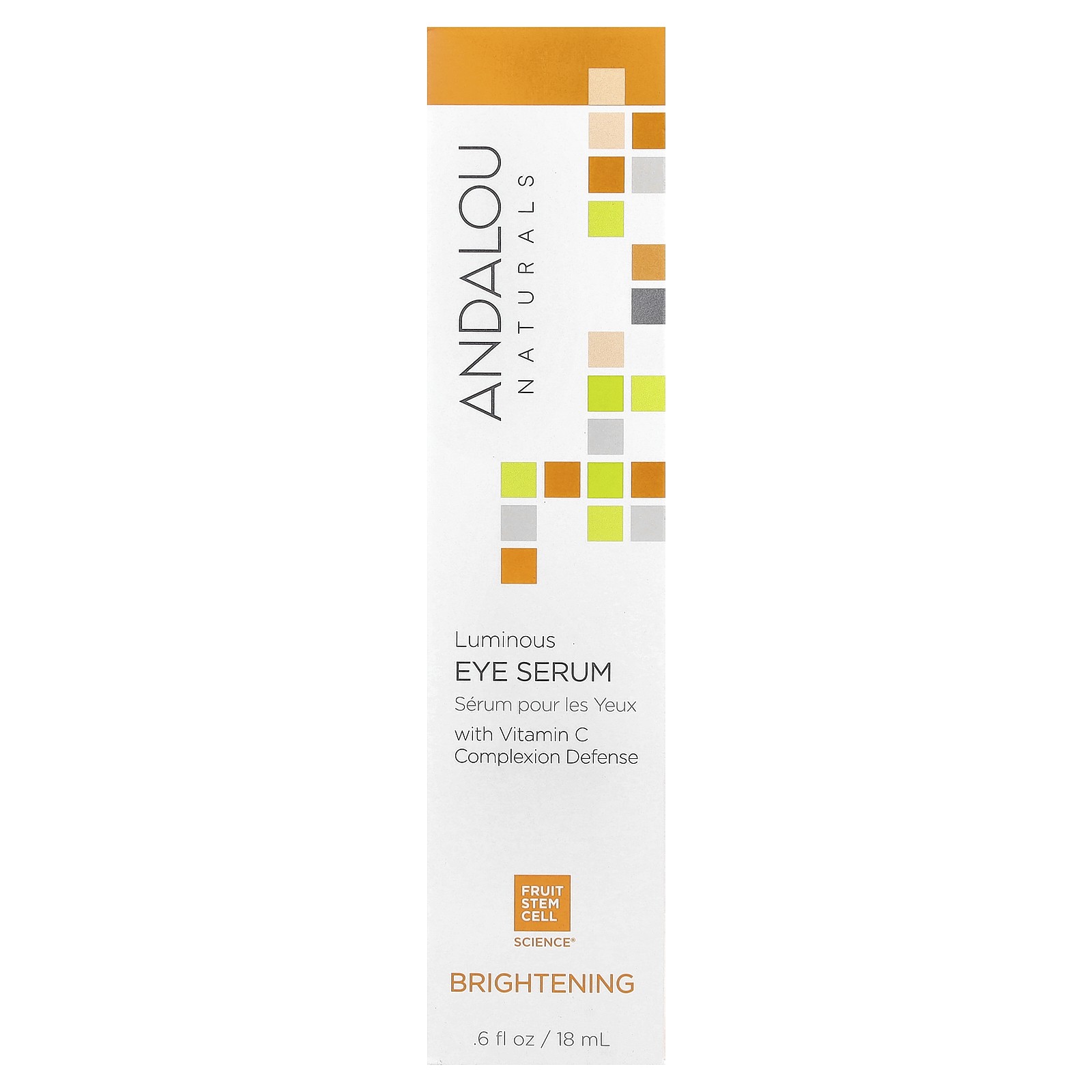 Andalou Naturals Luminous Eye Serum Brightening 6 fl oz 18 ml Cruelty-Free,