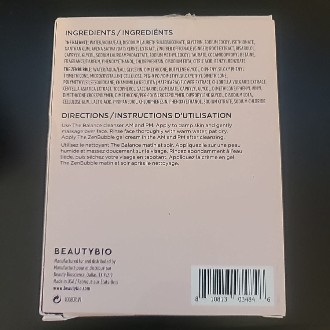 BeautyBio The Balance Cleanser ZenBubble Gel Cream Skincare Oil Free Hydrating