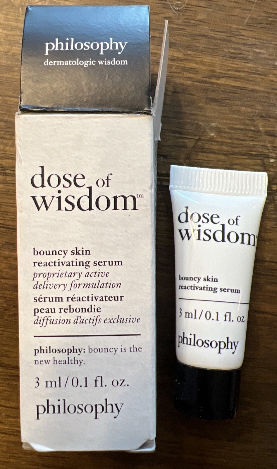Philosophy Dose of Wisdom Bouncy Serum .1 oz Travel Size – New In Box!!