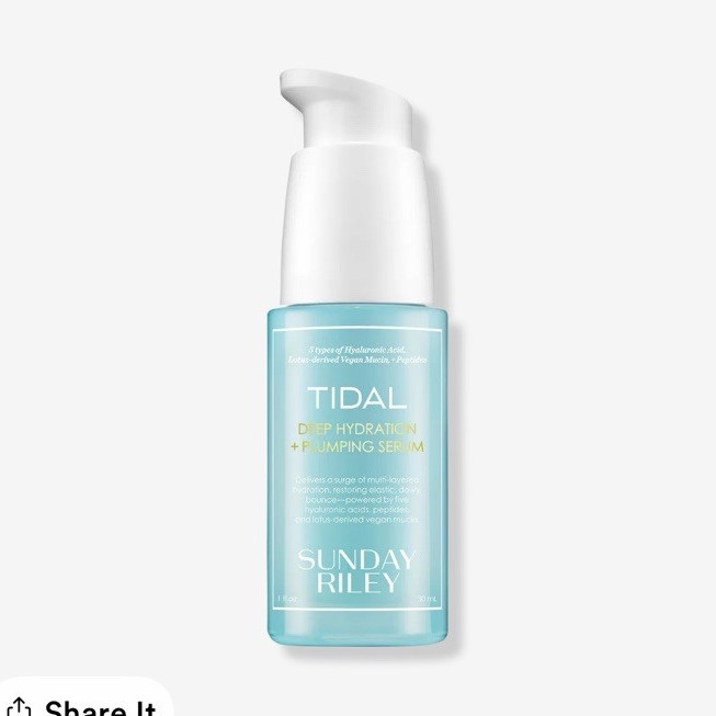 Sunday Riley TIDAL Deep Hydration & Plumping Serum Hyaluronic Acid 1.0 oz