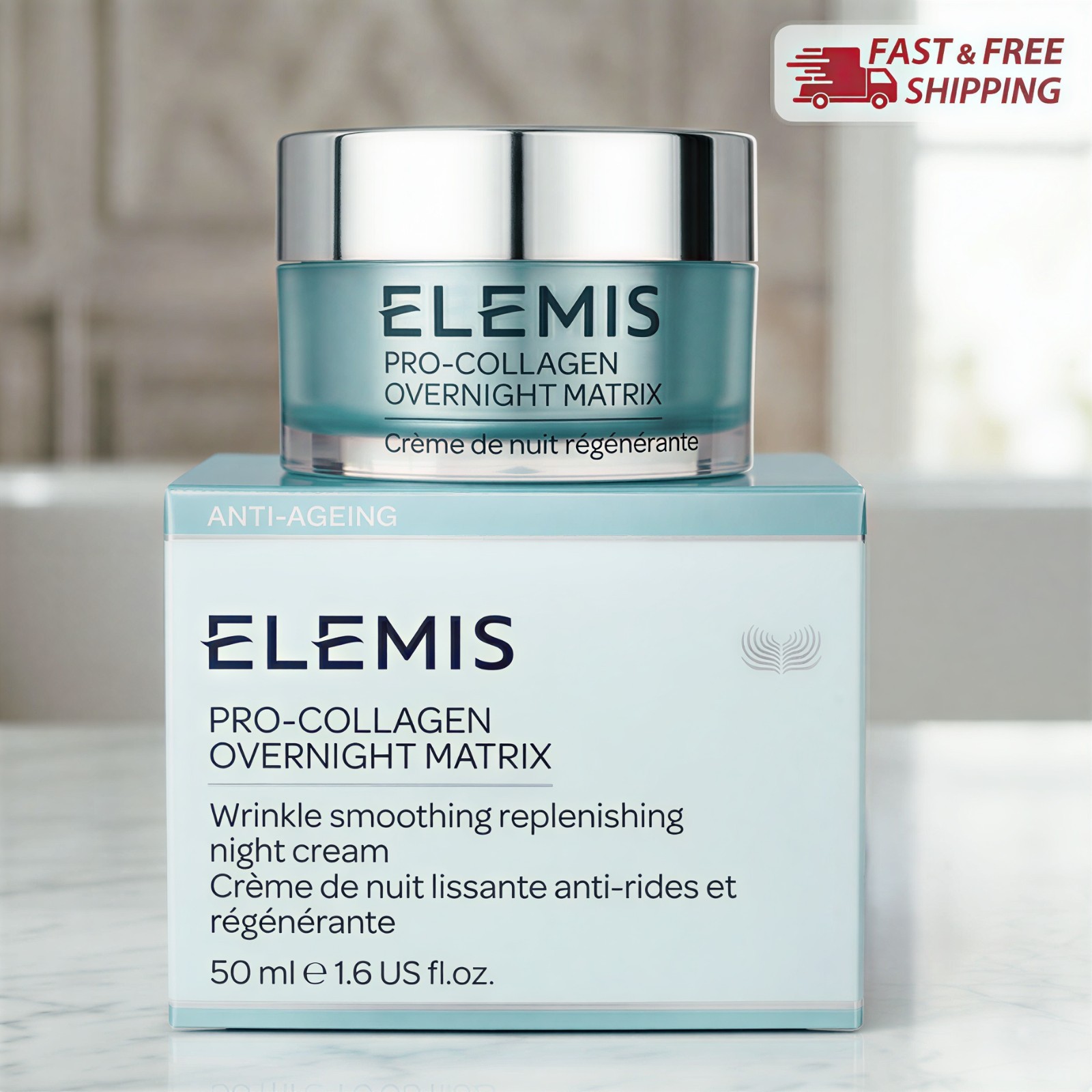 Elemis Marine Collagen Overnight Matrix Cream Advanced Hydrating Face Treatment