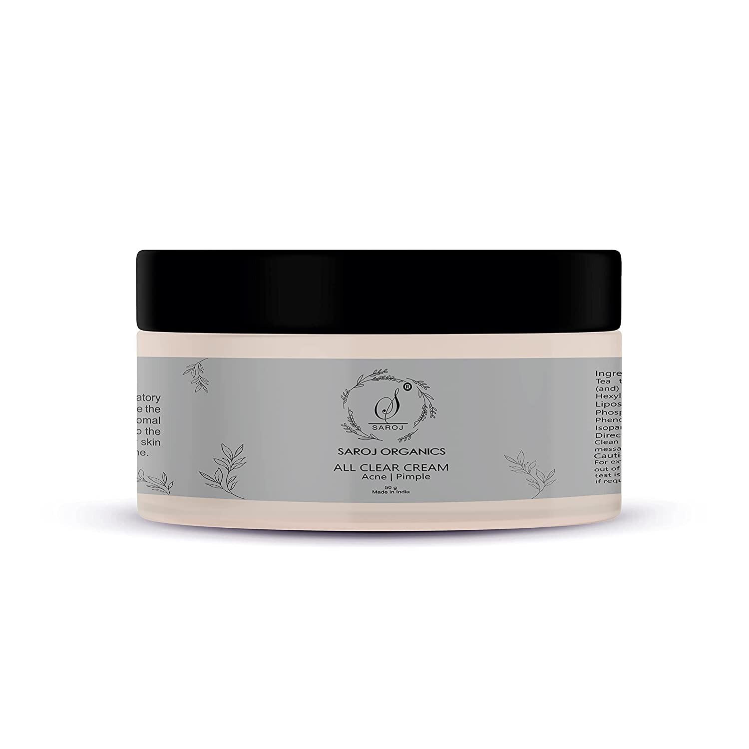 2 PIECE OF Saroj Organics All Clear Cream, 50gm,for men and women LONG EXPIRY