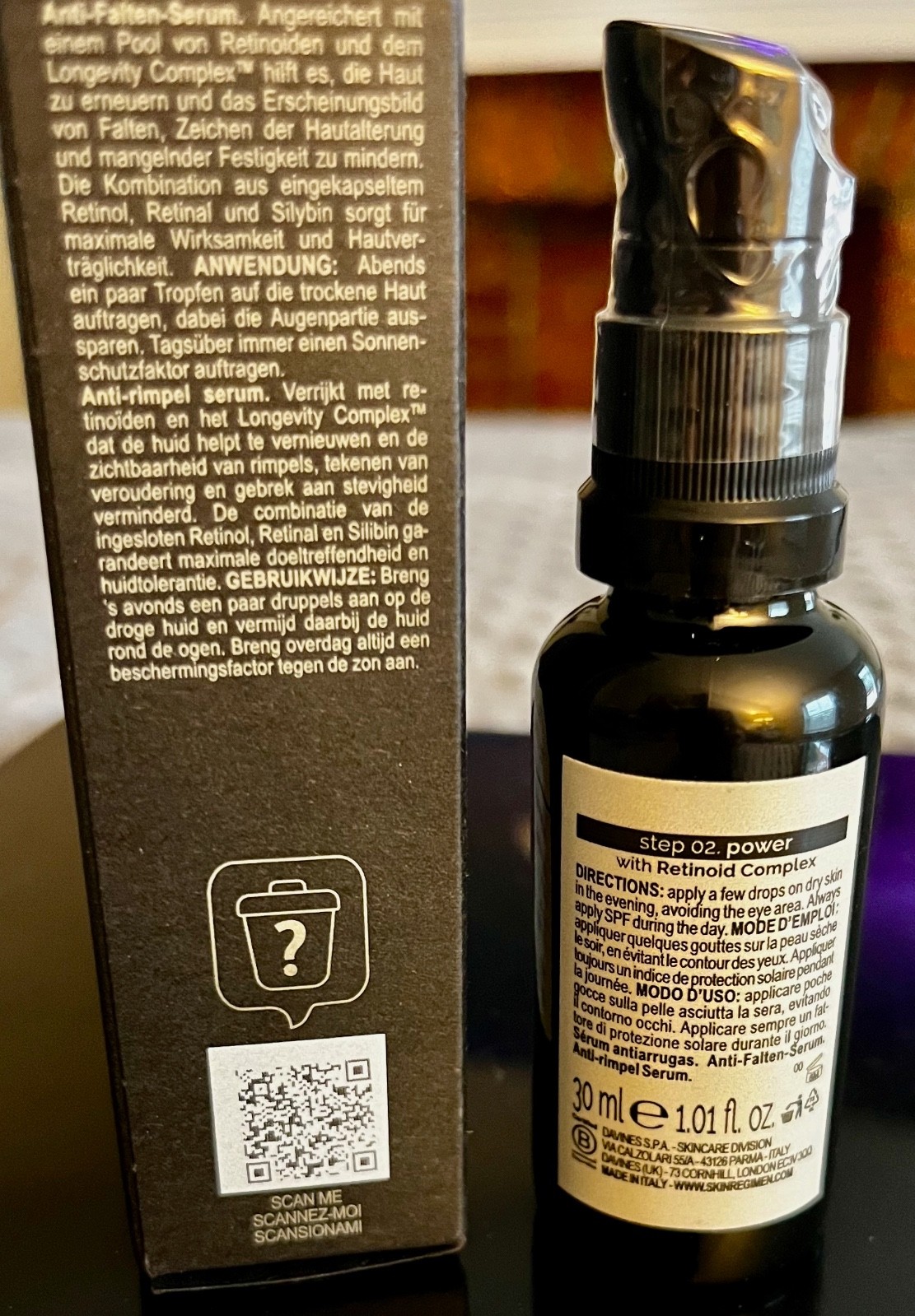 Skin Regimen 1.5 Retinol Booster targets fine lines wrinkles. 30 ml 1oz. New