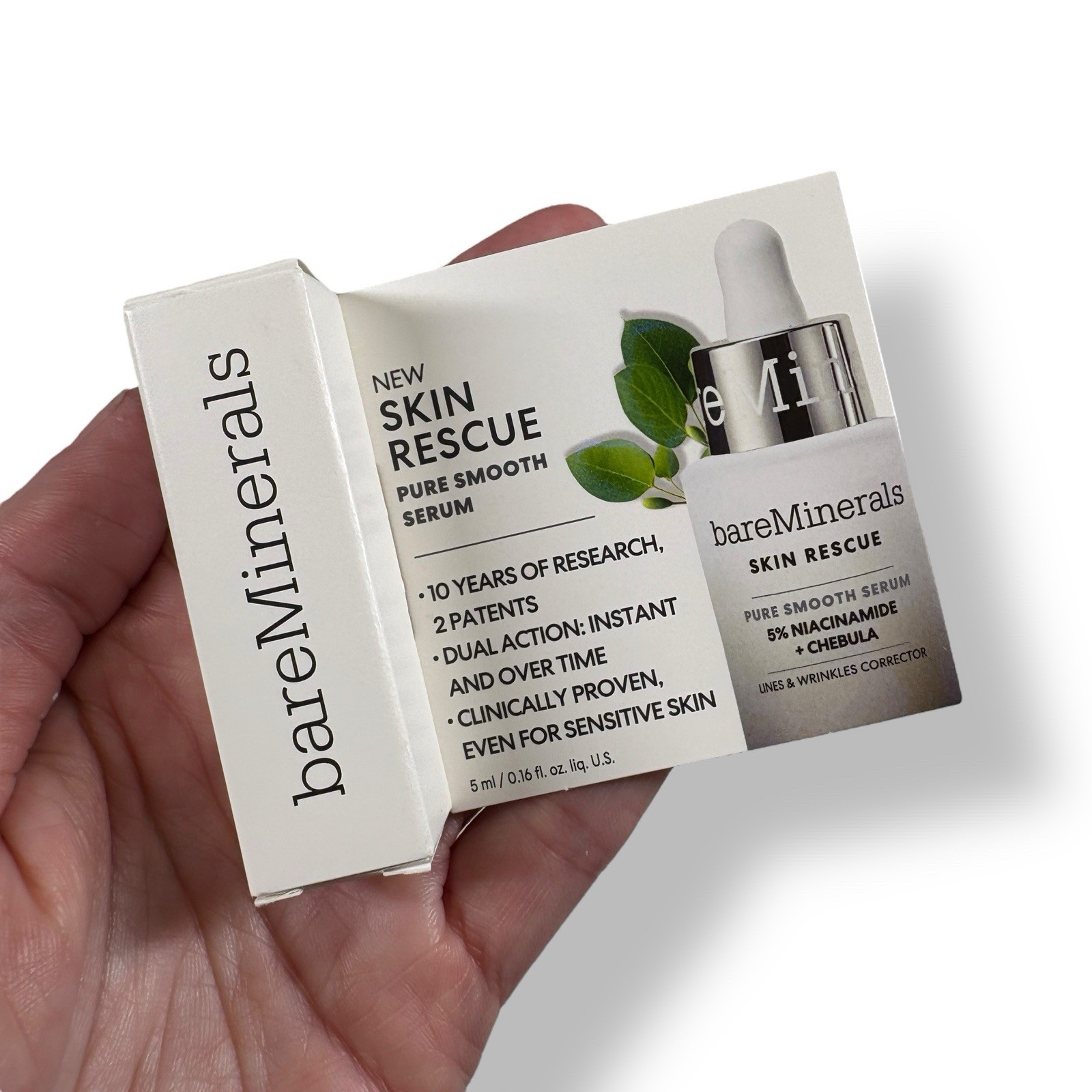 Bare Minerals Skin Rescue Pure Smooth Serum 5ml / 0.16 oz Deluxe Sample in Box