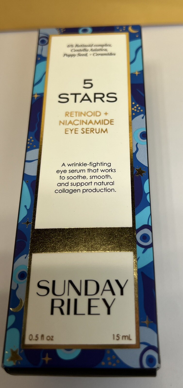 Sunday Riley 5 STARS Retinoid + Niacinamide Eye Serum – 0.5 fl. oz/15mL NIB