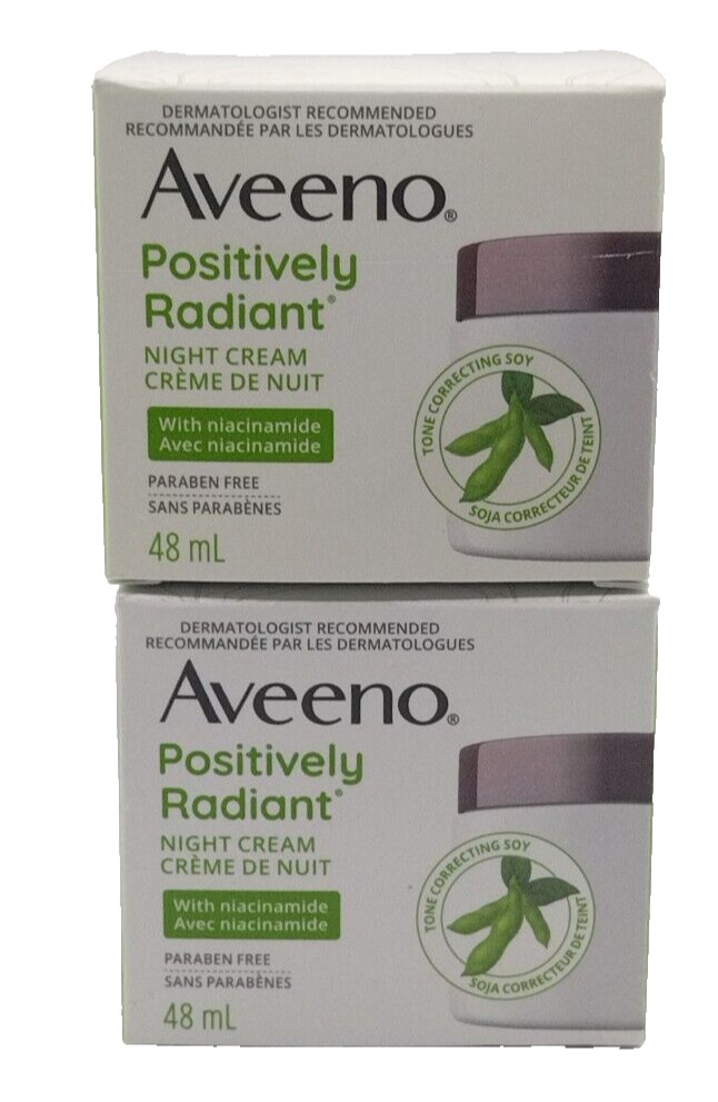 2X! Aveeno Positively Radiant Night Cream with Niacinamide 48ml