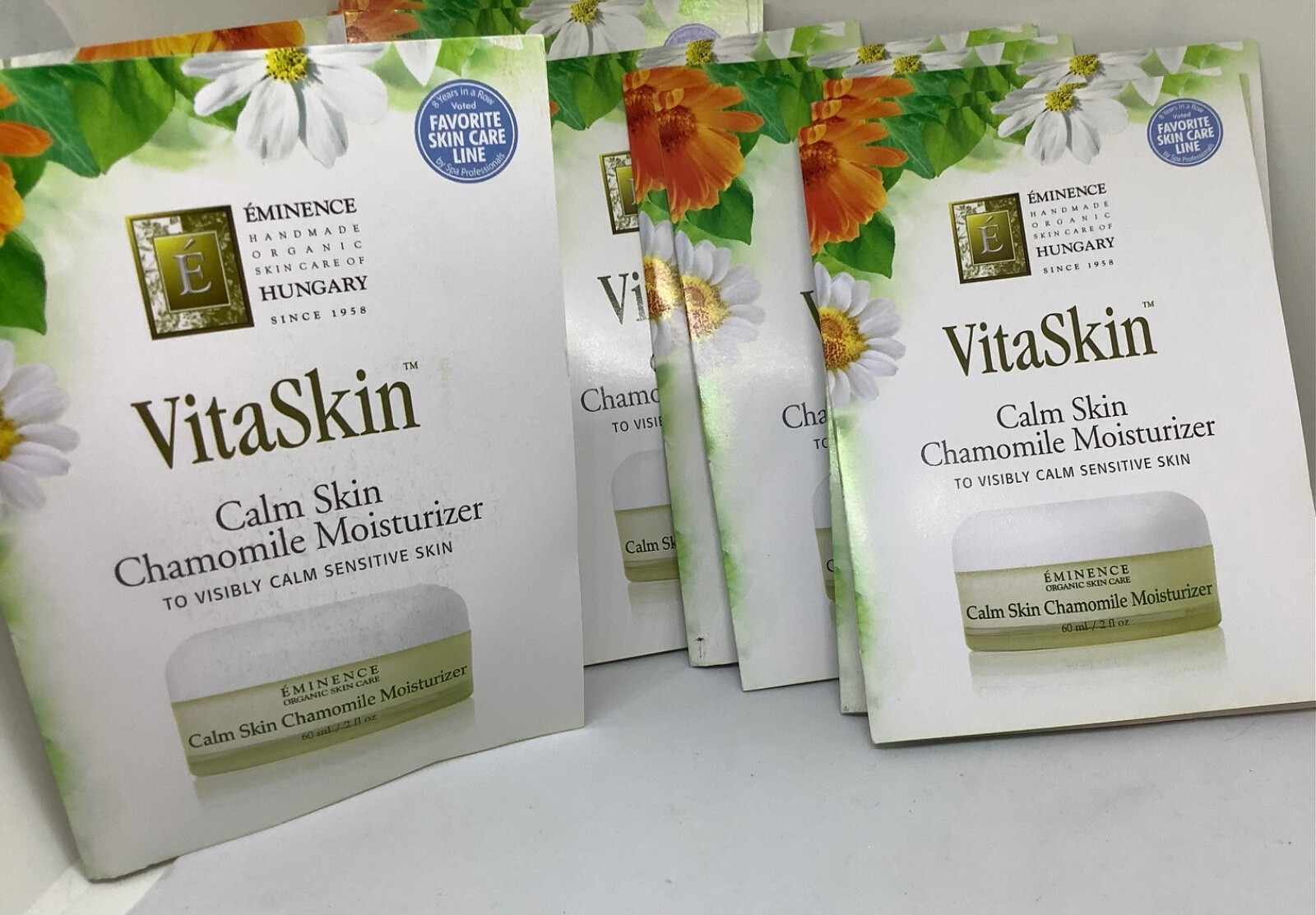 12 Eminence Calm Skin Chamomile MOISTURIZER Cream Card Samples 3ml.10oz