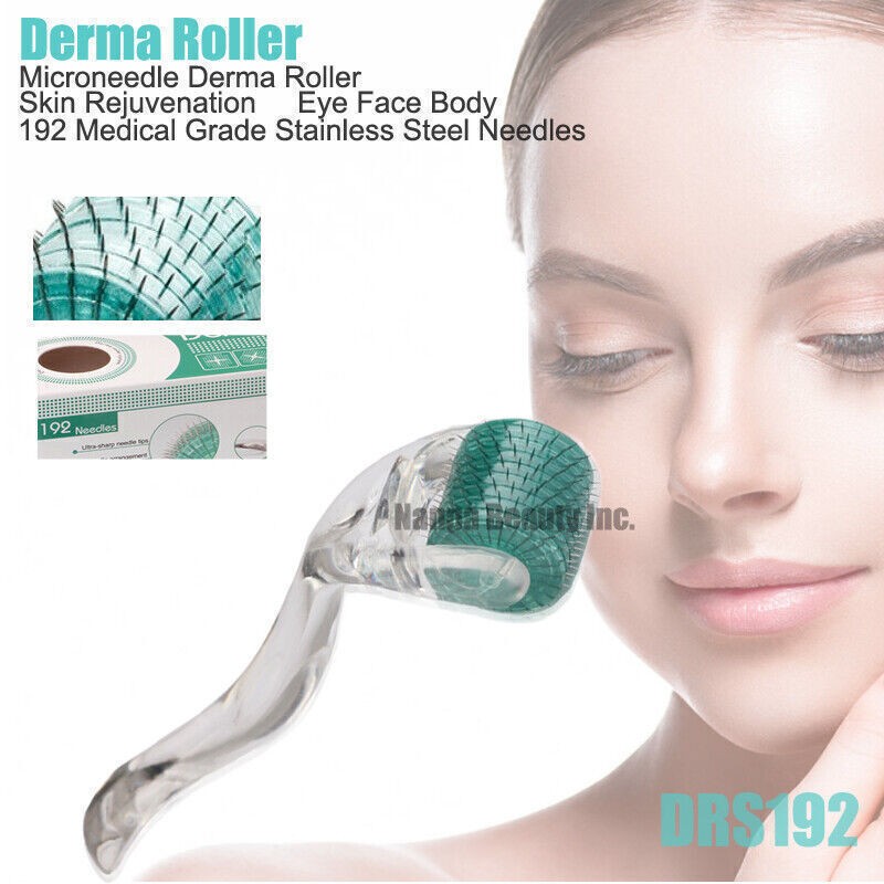 Derma Roller 192 pins Titanium 0.2mm-3mm for Hair Growth Skin Anti Acne Wrinkles