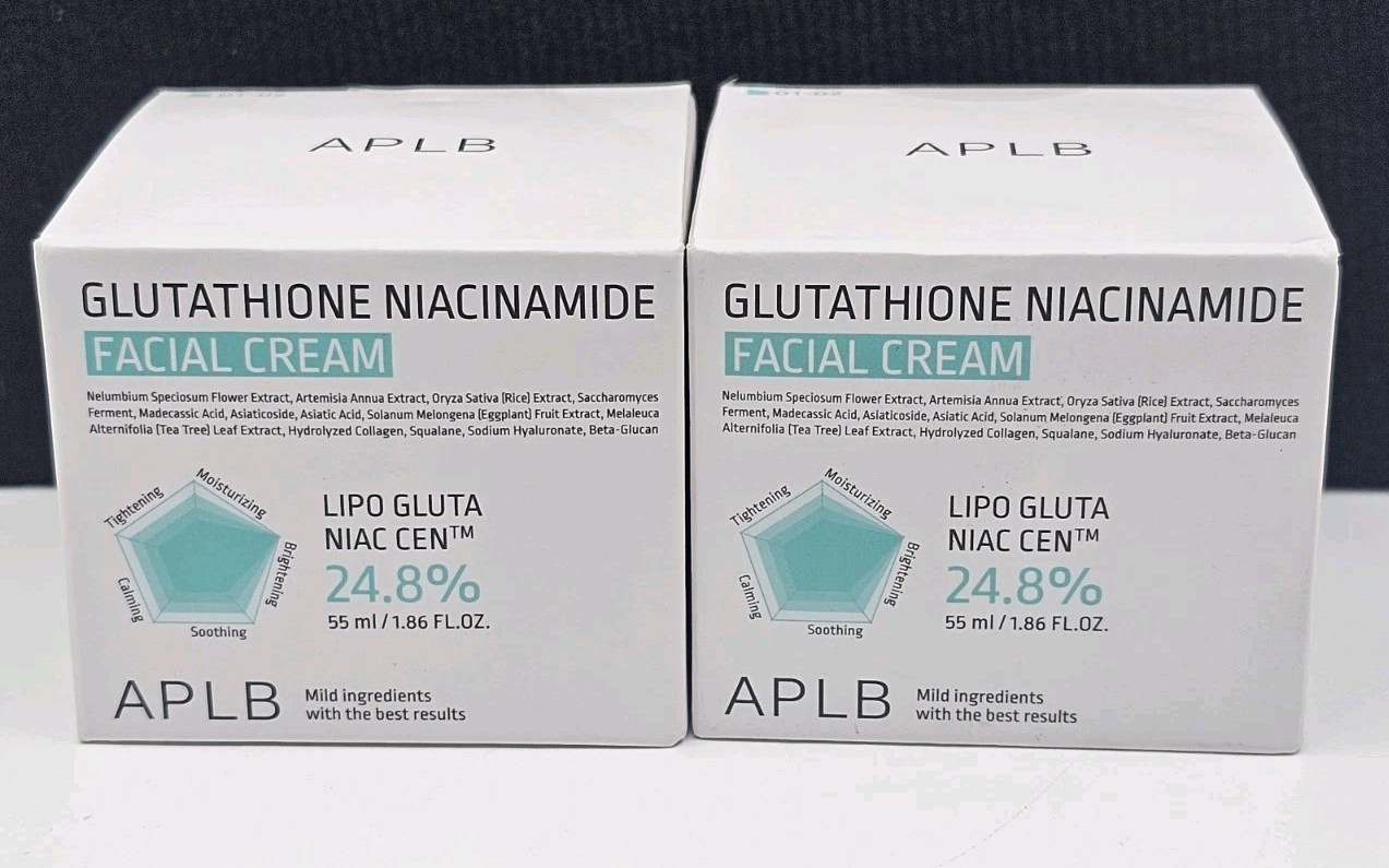 (2) Glutathione Niacinamide, Facial Cream, 1.86 fl oz (55 ml) Each Exp 2028