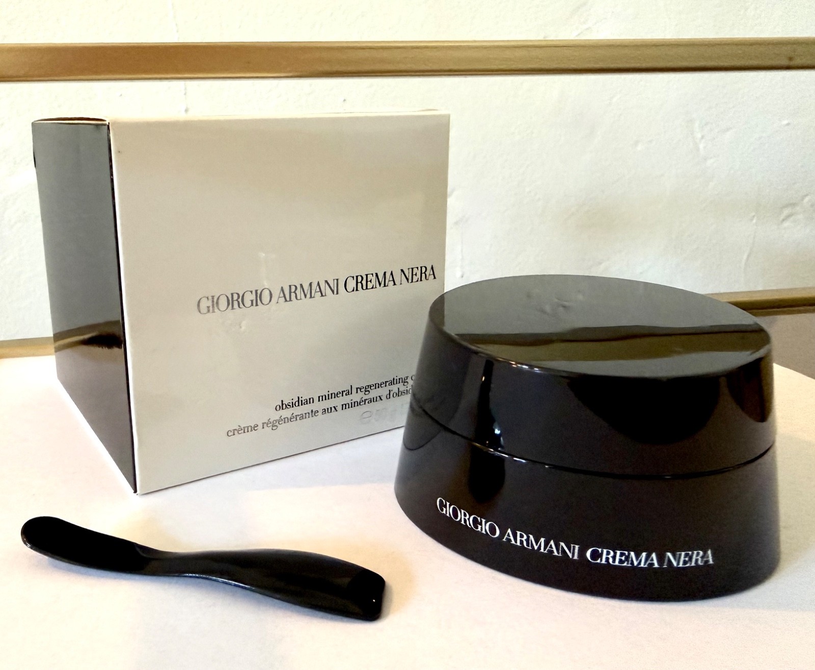 New! Giorgio Armani, Crema Nera obsidian mineral regenerating cream 1.76 oz