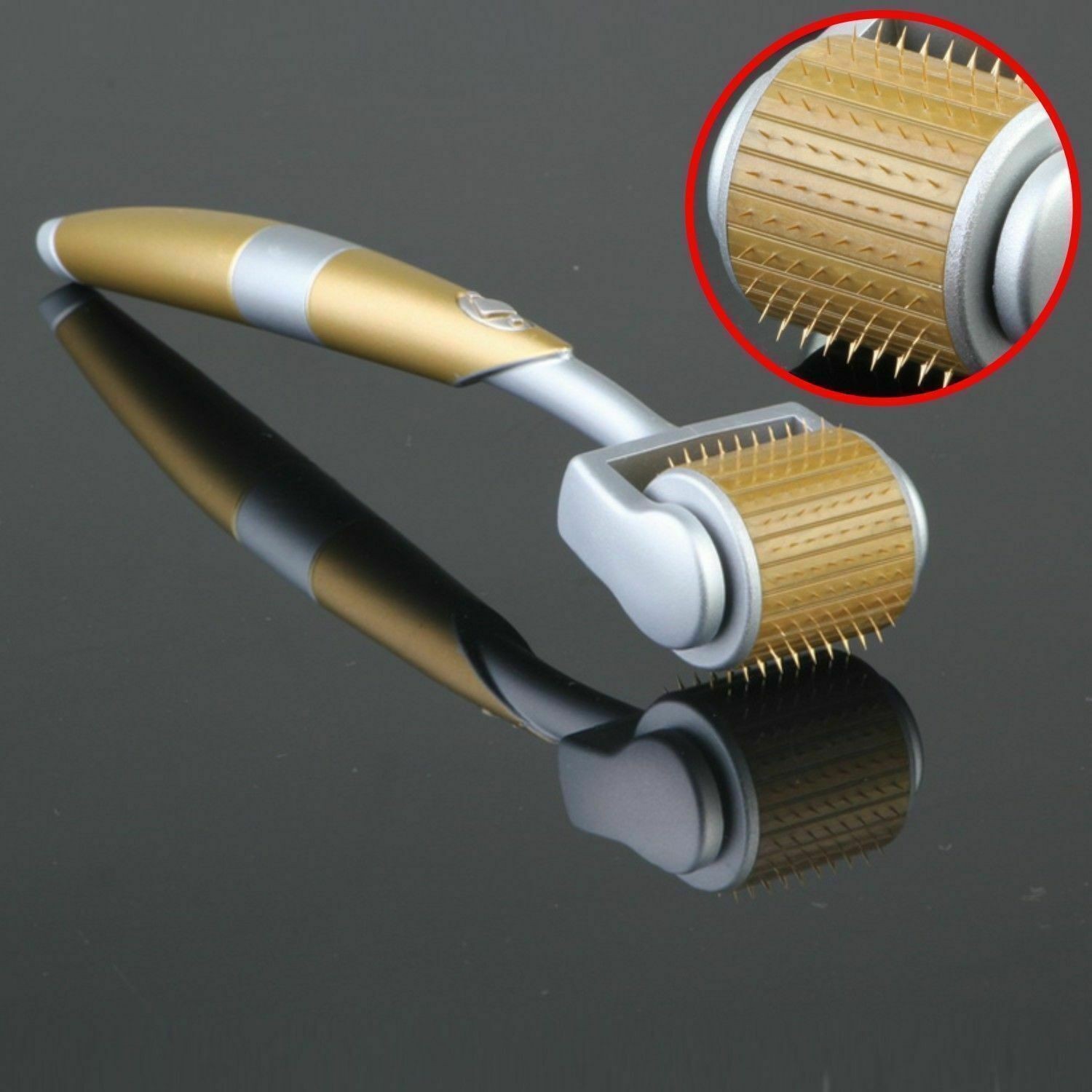 Hot-selling 192 Titanium Derma Roller 0.2-3.0mm Anti Aging Skin Care Tool Gold