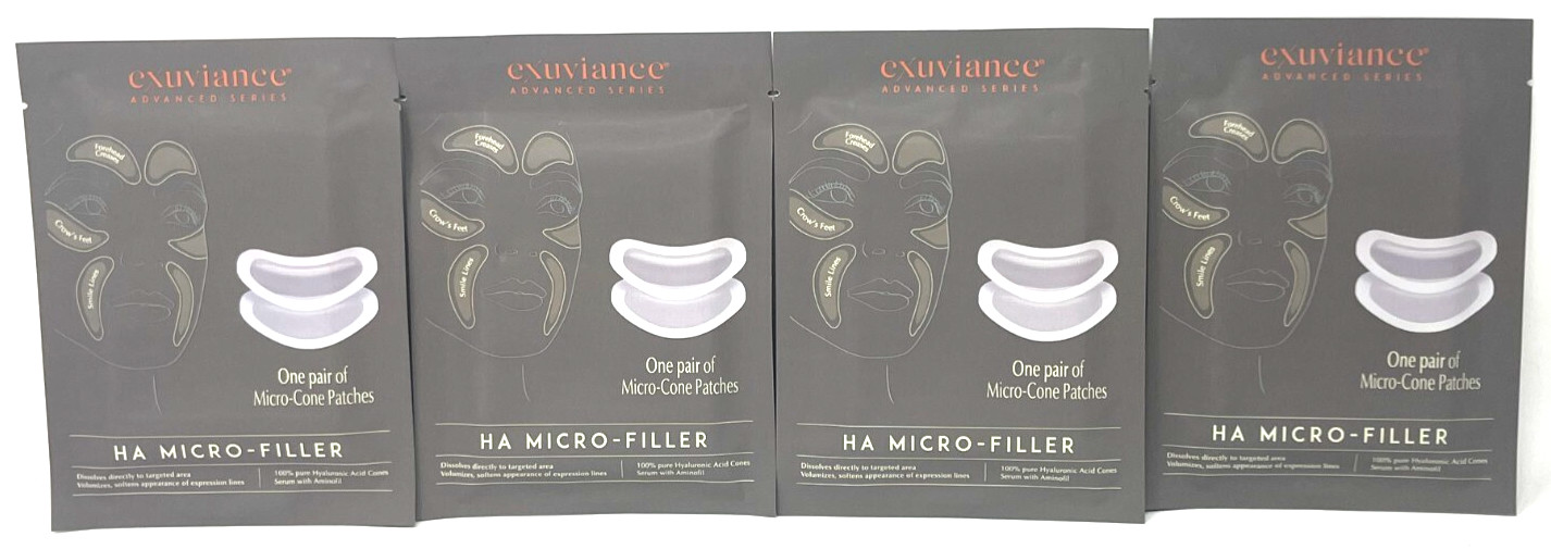 (4) Exuviance Advanced Series HA Micro-Filler One Pair EACH Micro-Cone Patches