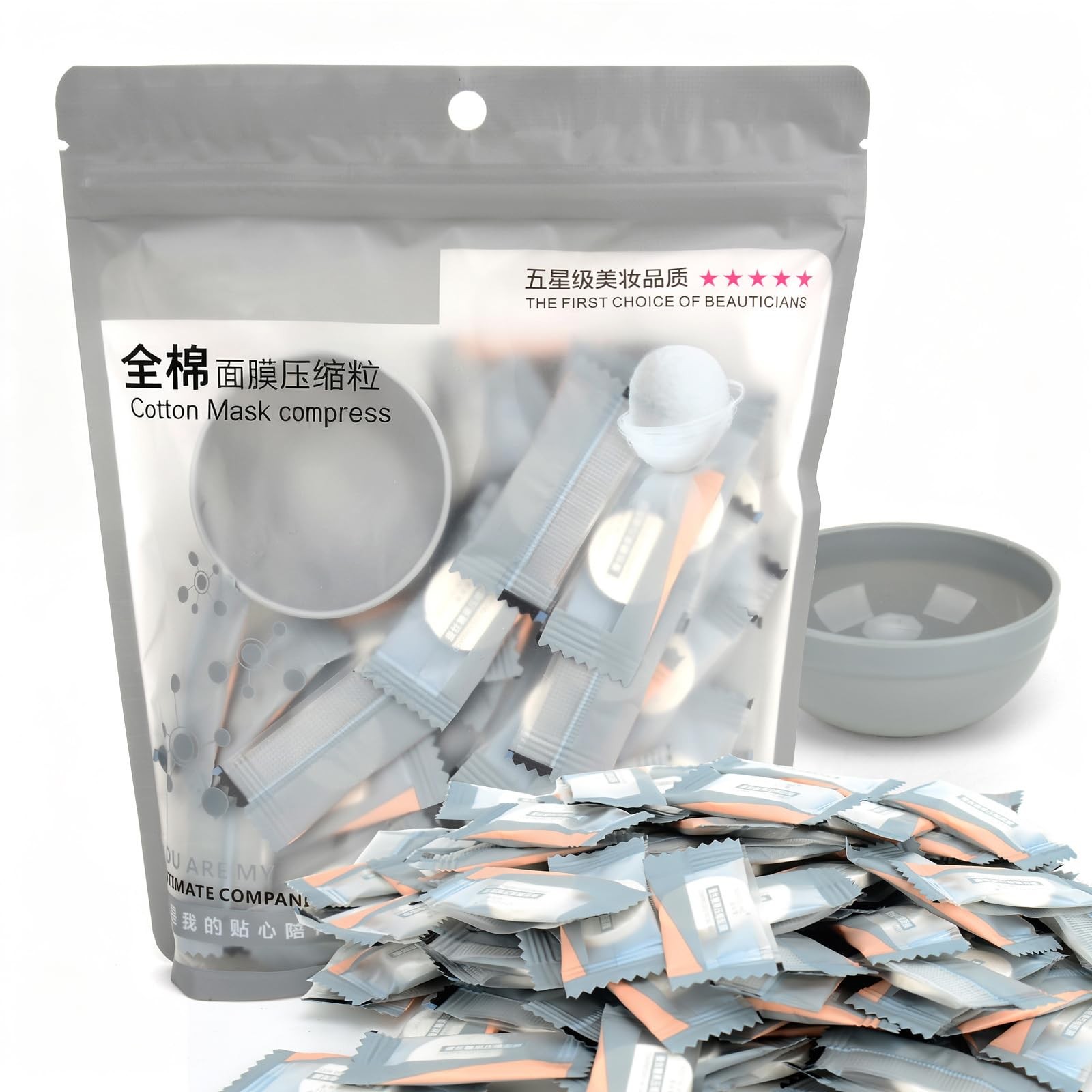 100PCS Natural Pure Cotton Dry Compressed Facial Mask Sheet, DIY Facial Skin …