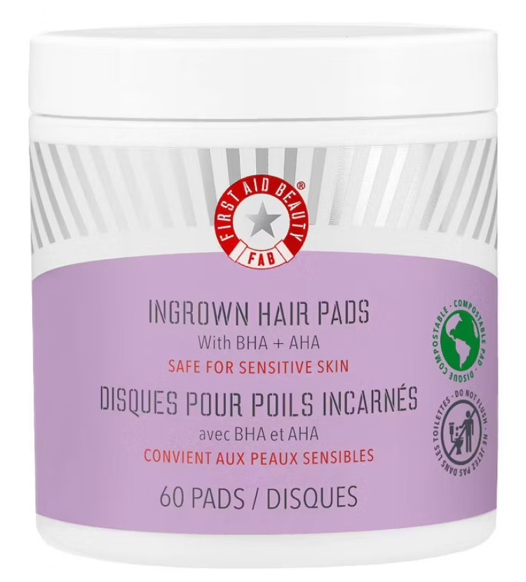 First Aid Beauty FAB Ingrown Hair Treatment Pads – 60 count BHA & AHA New SEALED