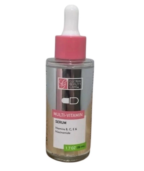 Global Beauty Care Multi-Vitamin Serum Vitamins B, C, E & Niacinamide 1.7 Oz