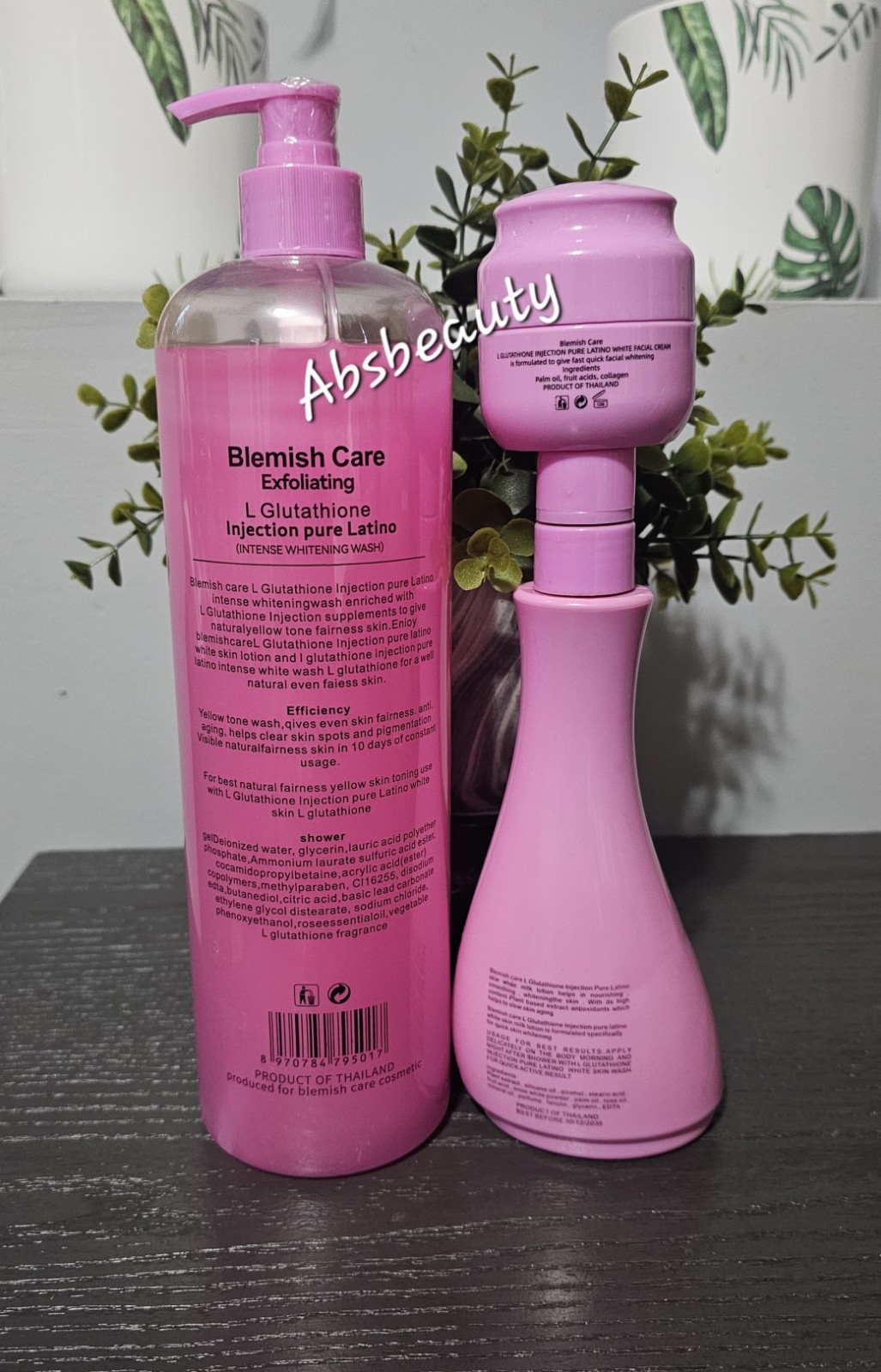 3pcs Blemish Care L-Glutathione Pure Latino,Shower Gel,Body Lotion & Face Cream