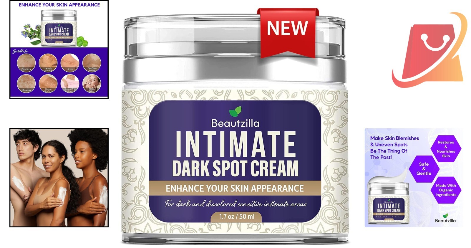 Intimate Area Dark Spot Corrector 168ml Moisturizing Skin Cream for All Skin
