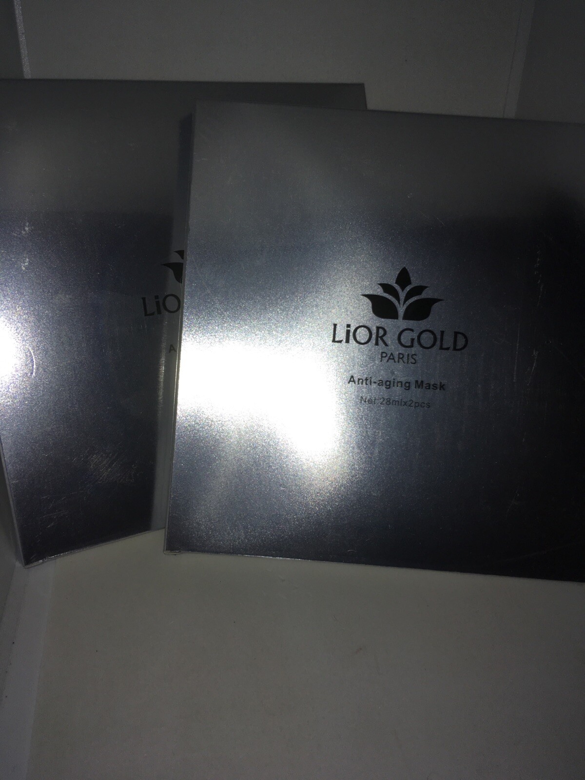 Lior Gold Nano Anti Aging Facial Sheet Mask 2 packs 4 Masks Total