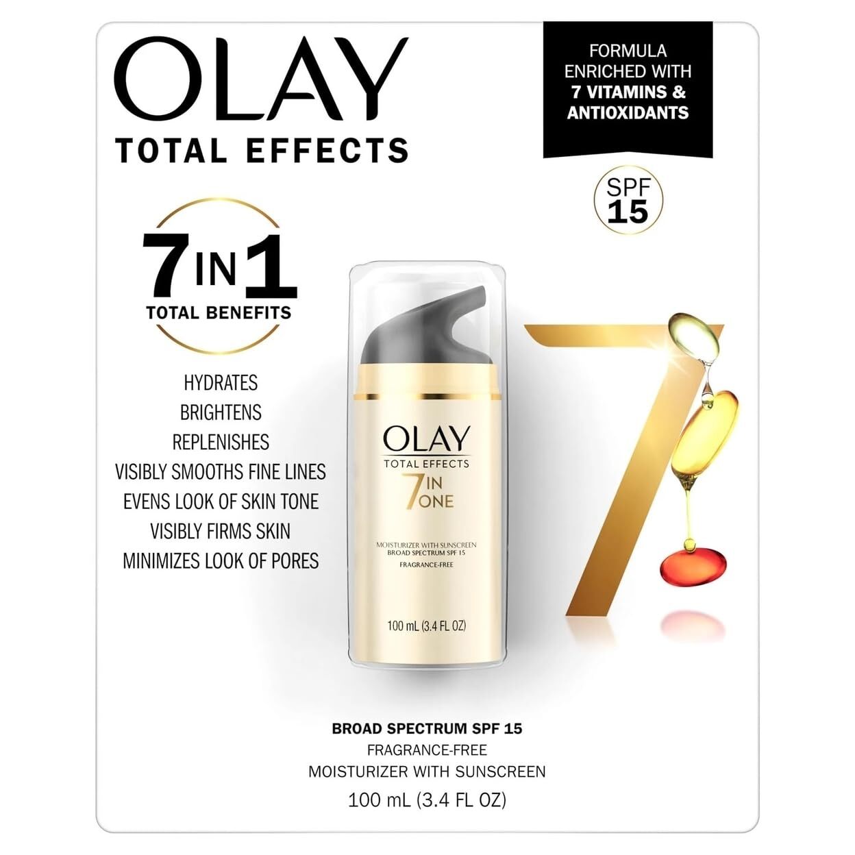 OLAY TOTAL EFFECTS 7 IN 1 MOISTURIZER WITH SUNSCREEN SPF 15 100 ML