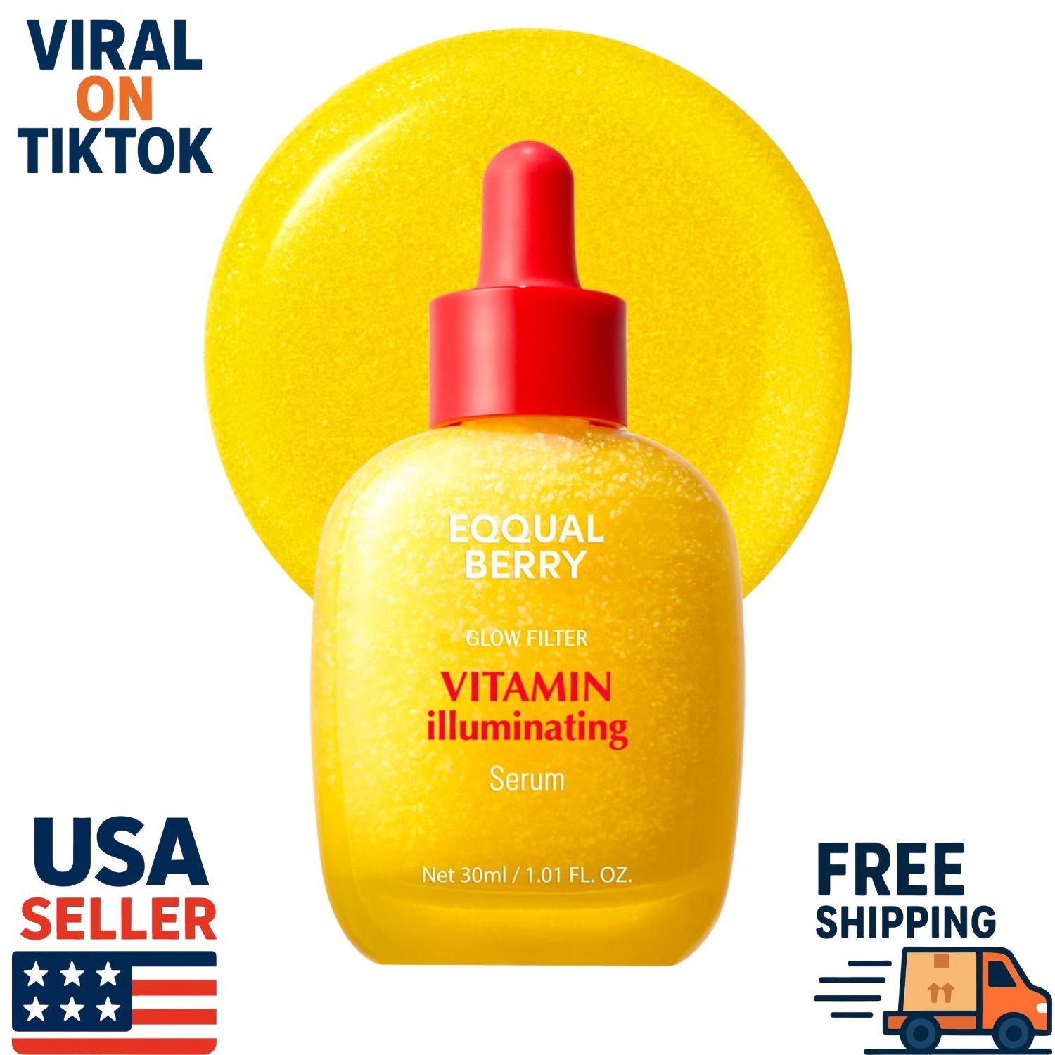 EQQUALBERRY Vitamin C Niacinamide Serum Korean Skincare 30ml
