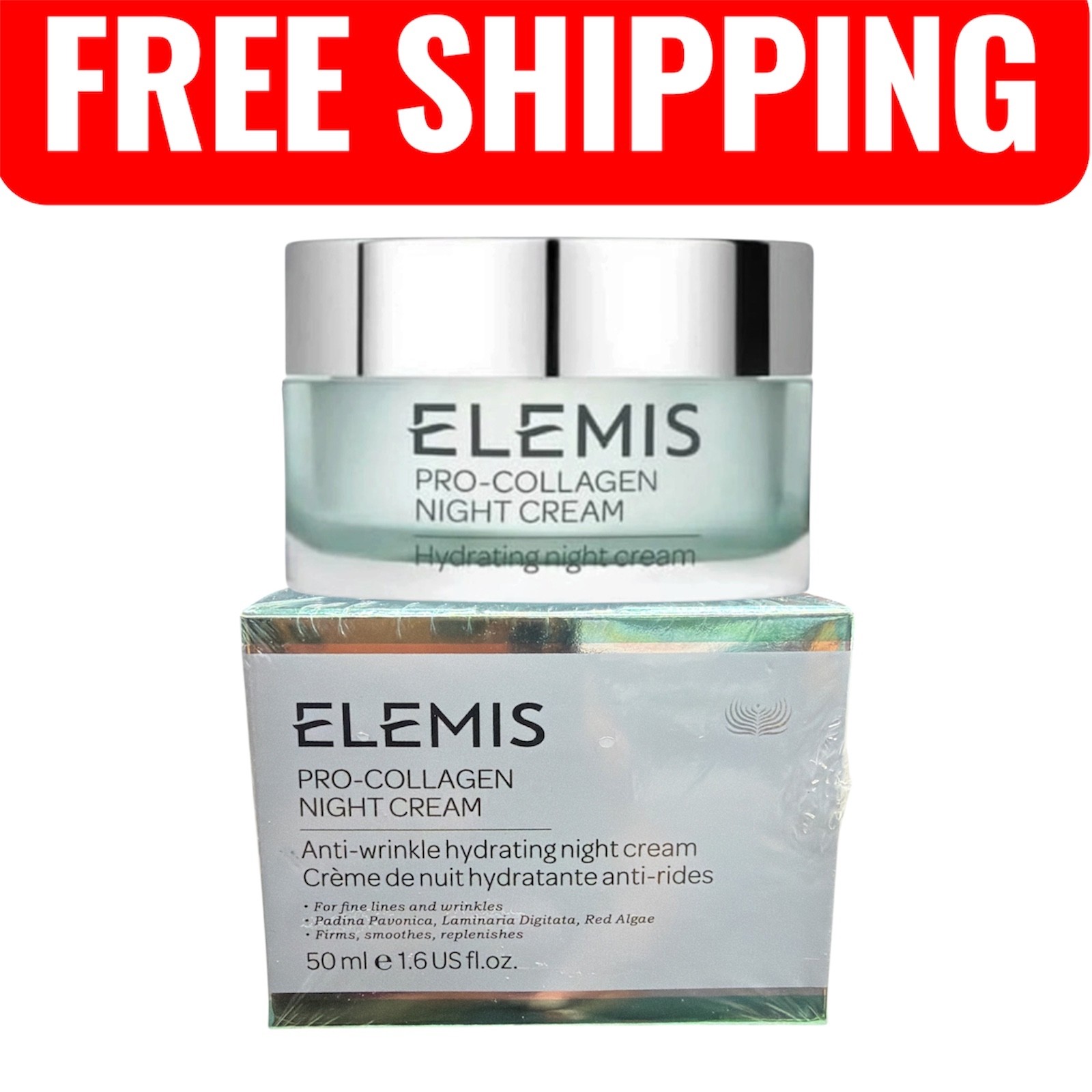 ELEMIS Pro-Collagen Cream Anti-Wrinkle Night Cream 50ml /1.6 fl oz EXP | 05/2028