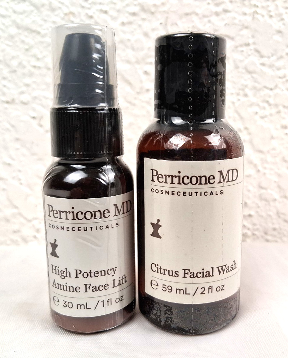 NEW Sealed PERRICONE MD High Potency Amine Face Lift 1fl oz & Facial Wash 2fl oz
