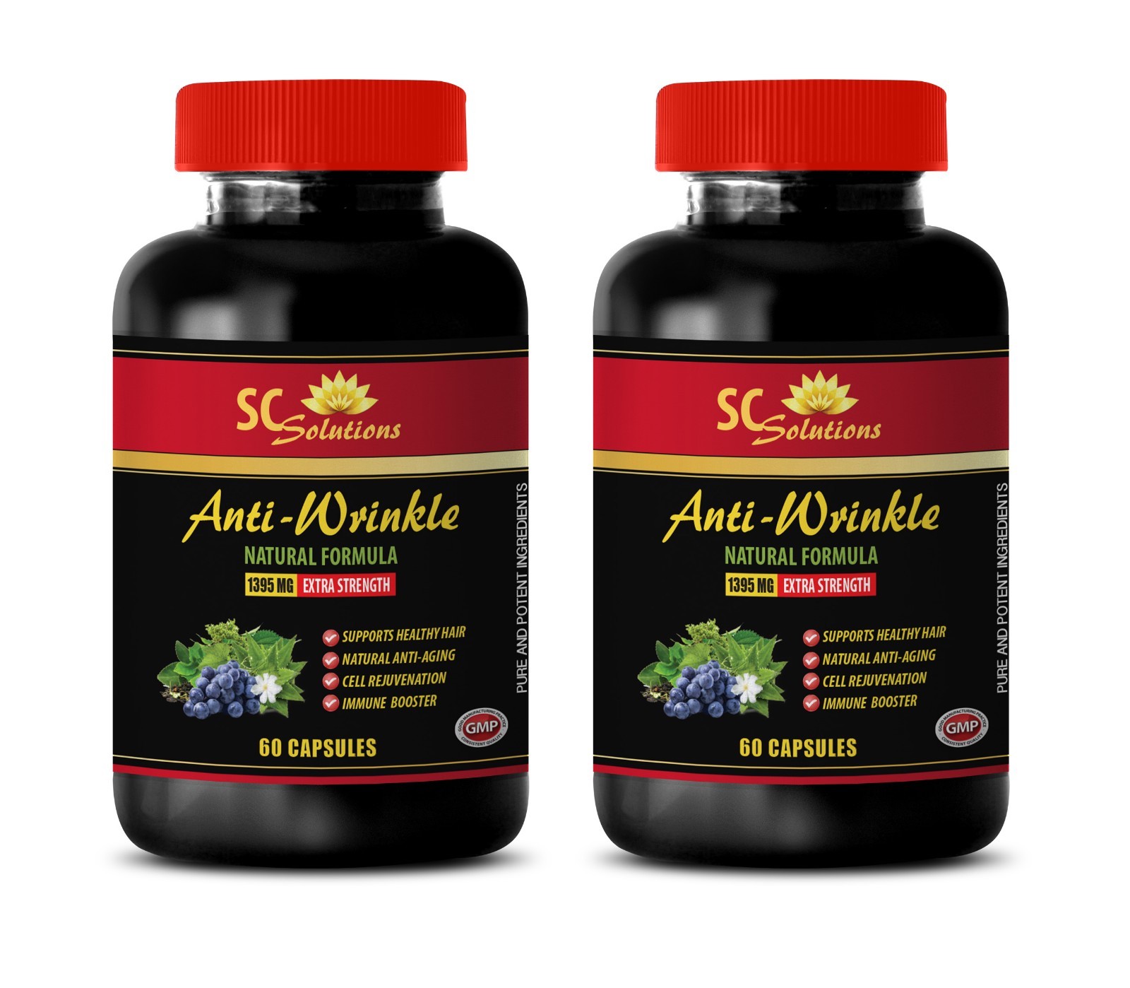 Antioxidant boost – ANTI-WRINKLE COMPLEX – resveratrol keratin – 2 Bottles