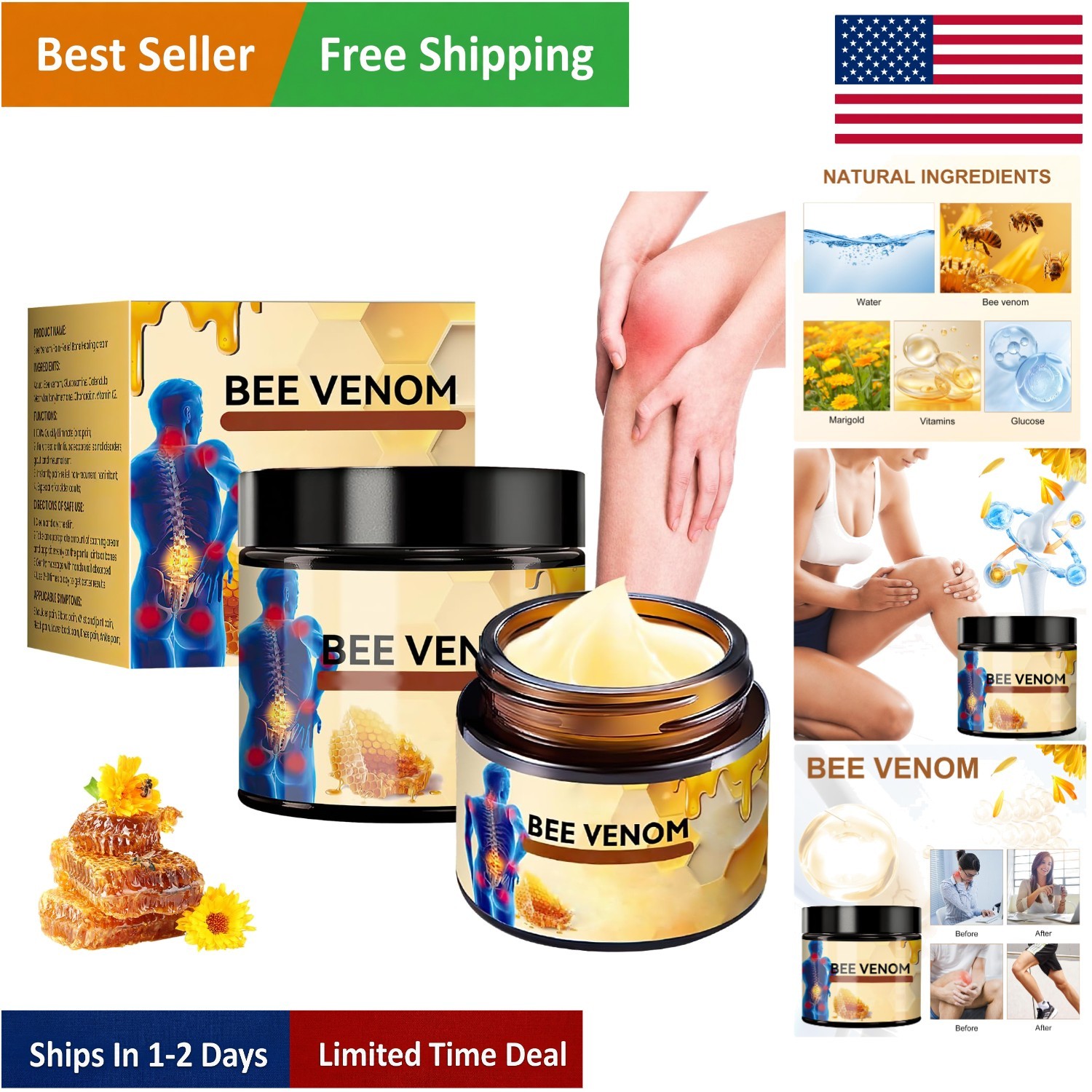 Gentle Bee Venom Cream Duo – Hydrating Skin Formula with Key Natural Ingredients