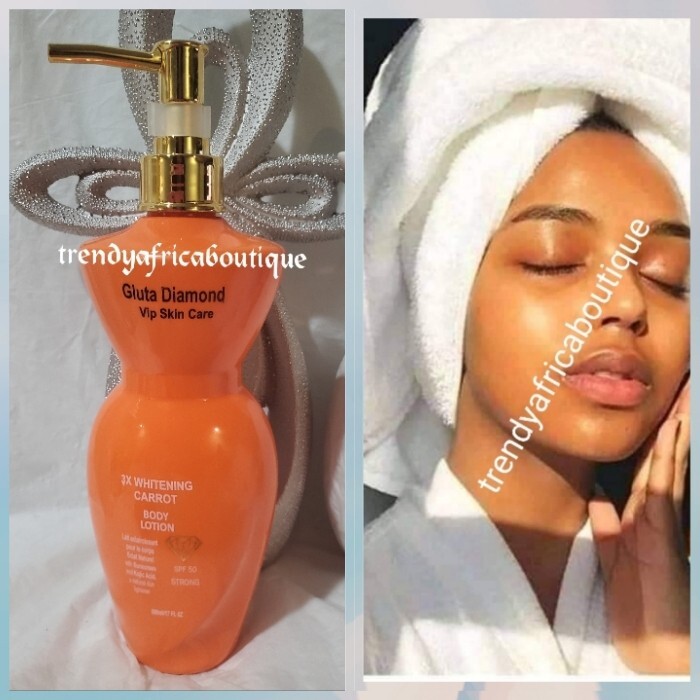 Glutathion Diamond 3x Whitenizer CARROT BODY LOTION Spf50 effective 👌