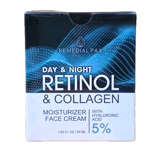 REMEDIAL PAX Day & Night Retinol & Collagen Moisturizer Face Cream, 1.85 fl oz