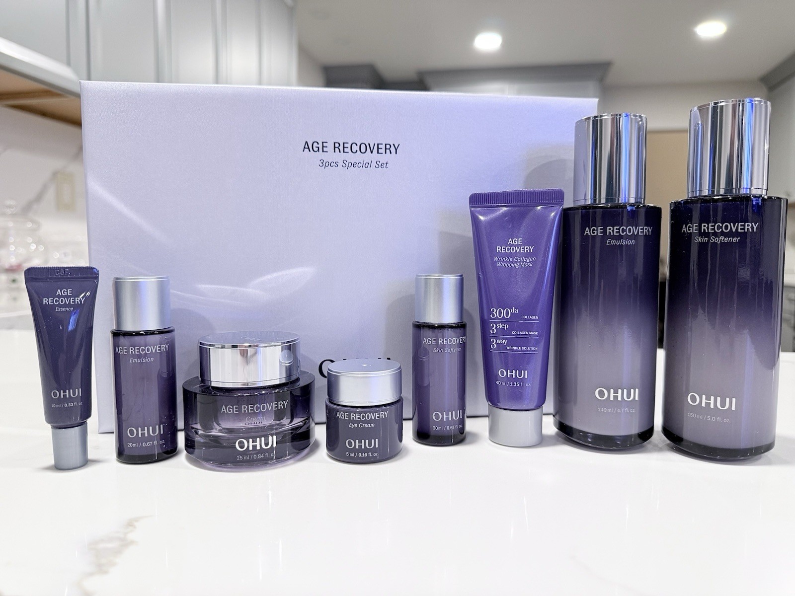 O HUI Age Recovery 3pcs Special Set 8 Items Firming Anti Wrinkle K-Beauty