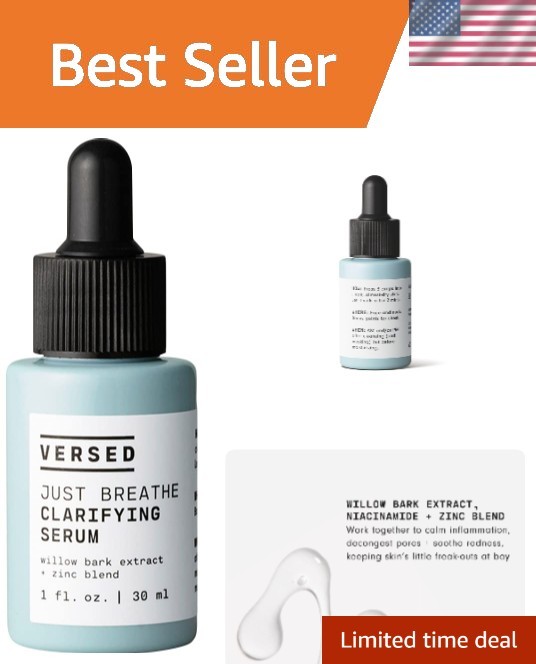 Just Breathe Antioxidant Serum – Unscented 1 oz for Pore Decongestion & Soothing