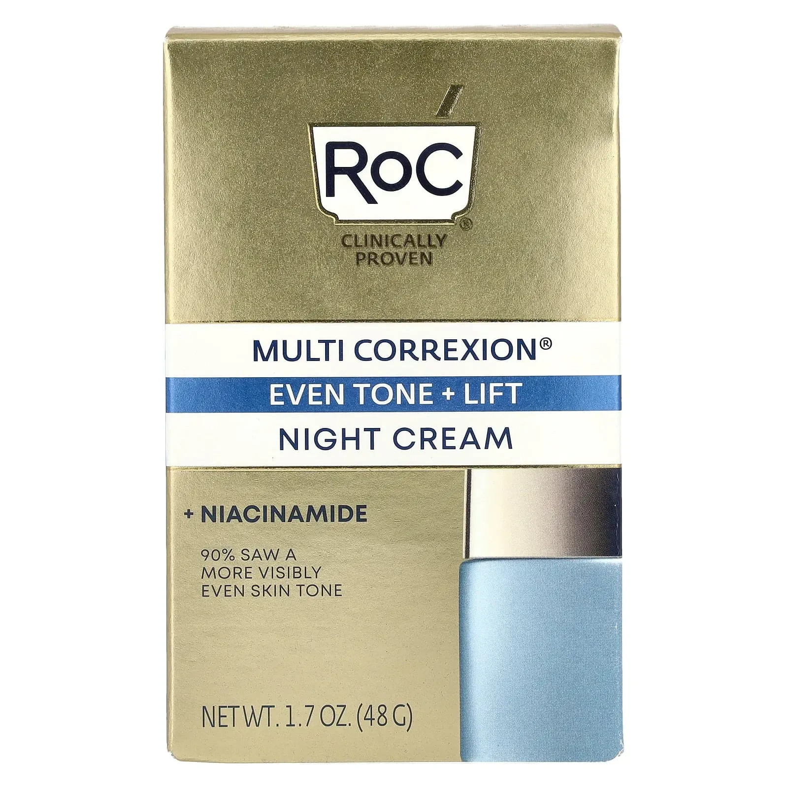 RoC Multi Correxion Even Tone Lift Night Cream 1.7 oz Anti-Aging For Mature Skin
