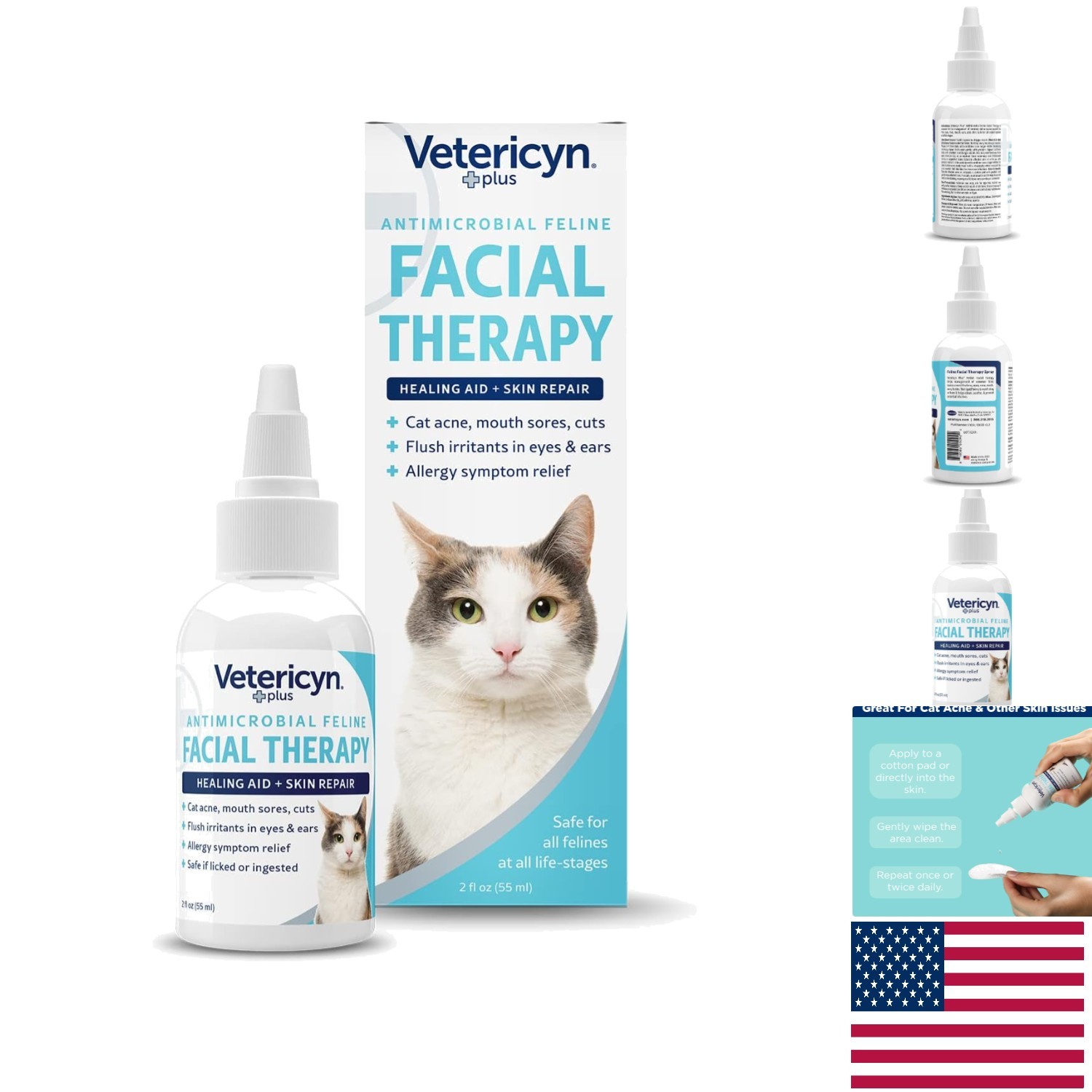 Gentle Cat Allergy Relief – Plus Feline Facial Therapy for Sensitive Skin 2Oz