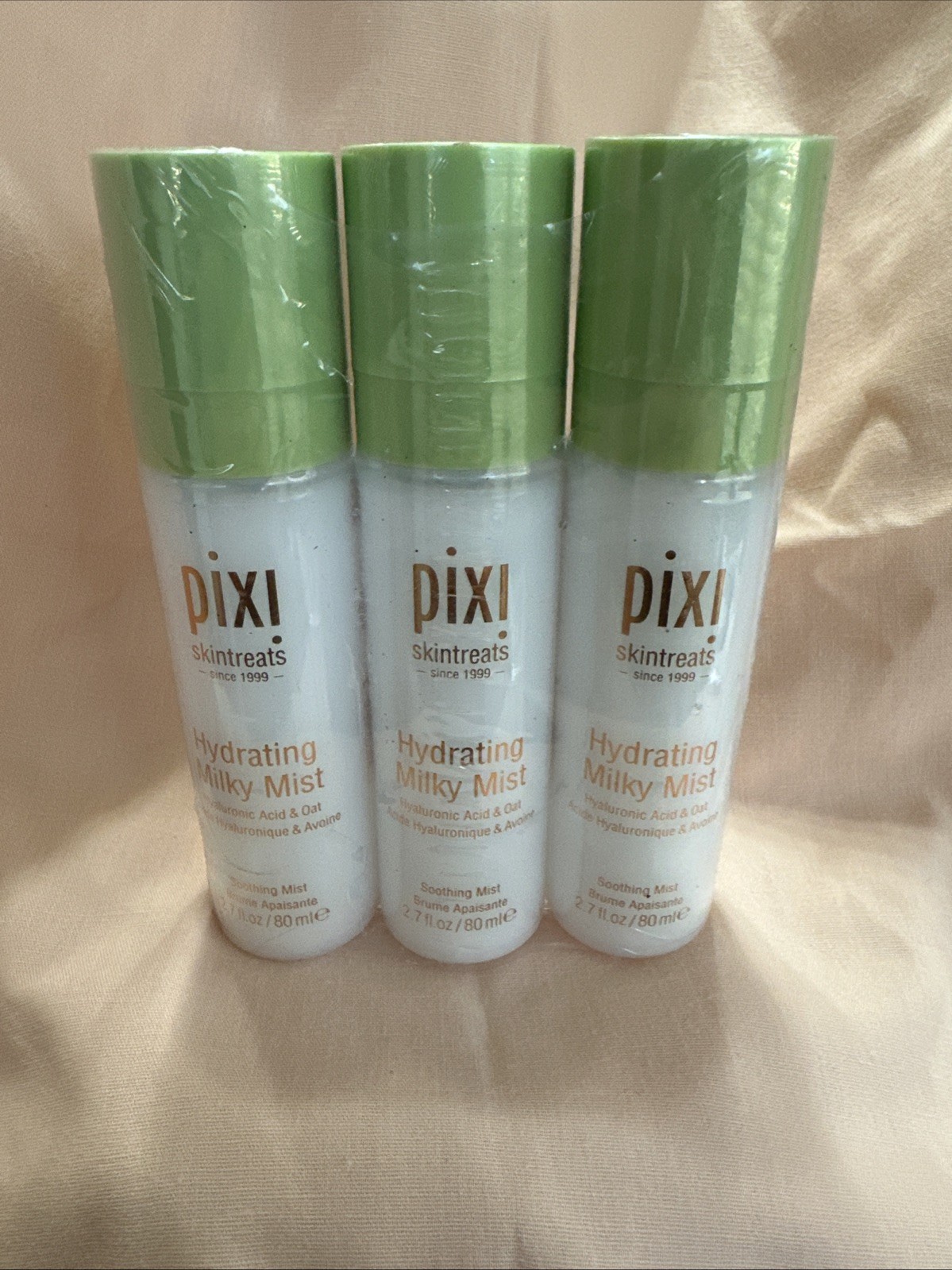 Pixi Skintreats Hydrating Milky Mist-Hyaluronic Acid & Oat-New-2.7oz Ea Lot Of 3
