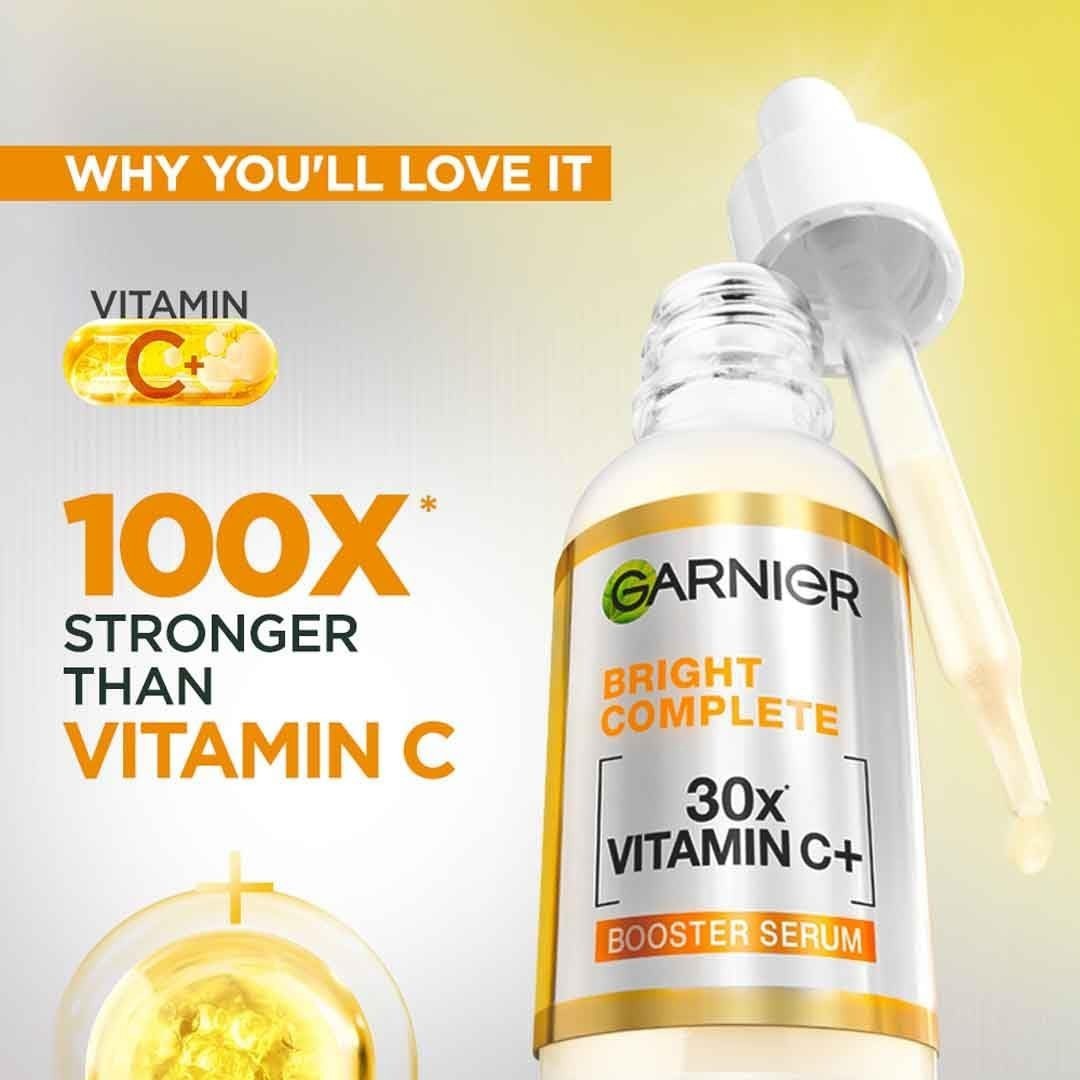 Garnier Bright Complete VITAMIN C Booster Face Serum 15 ml | Free Ship