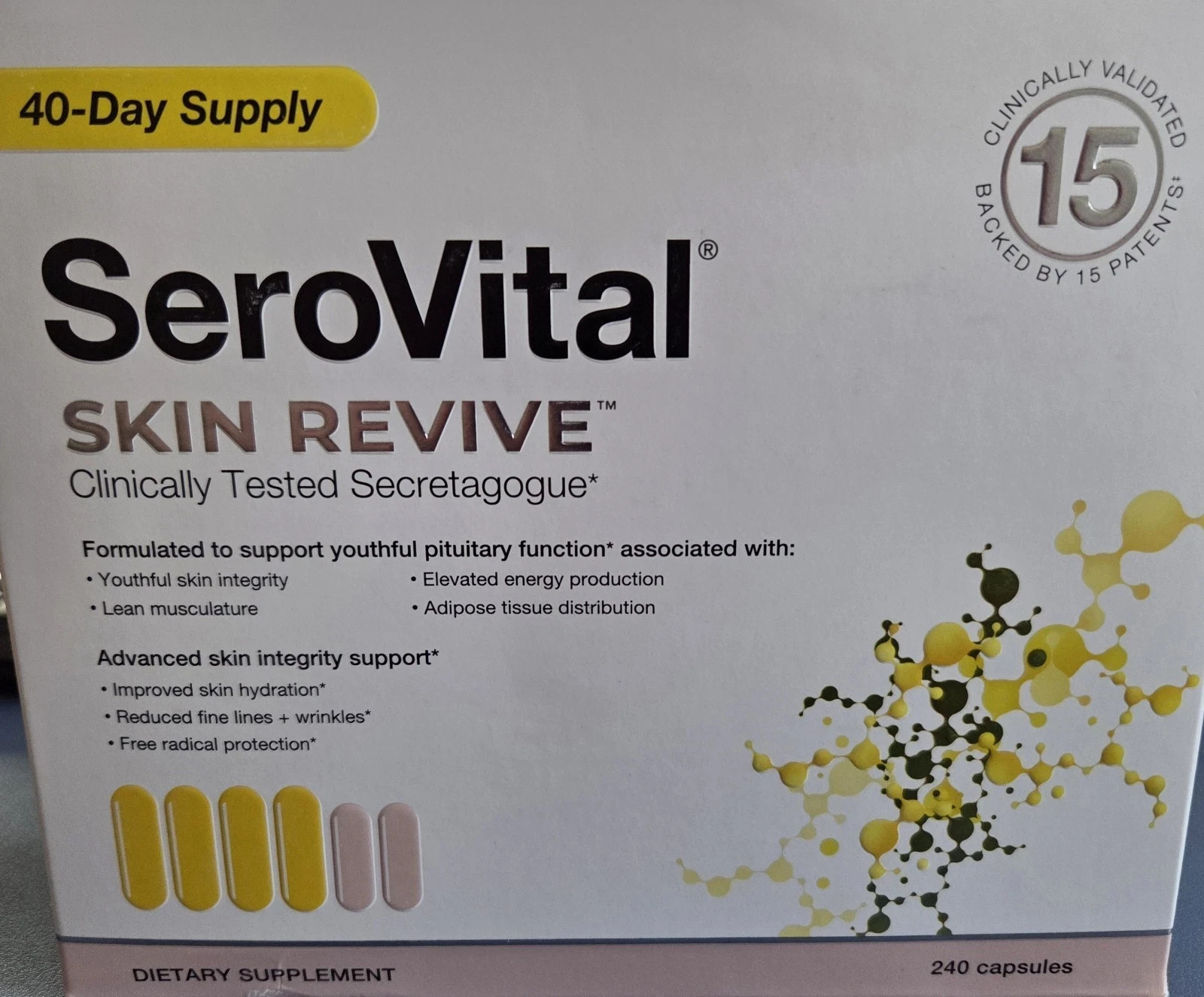 SeroVital Skin Revive, 240-count Capsules Exp 04/2027 Brand New Sealed