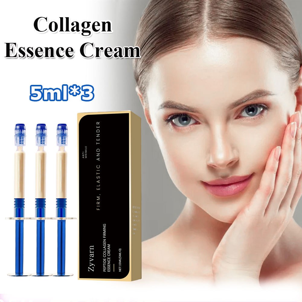 12PCS Polypeptide Collagen Elastic Essence Cream Anti-Wrinkle Micro-Molecular
