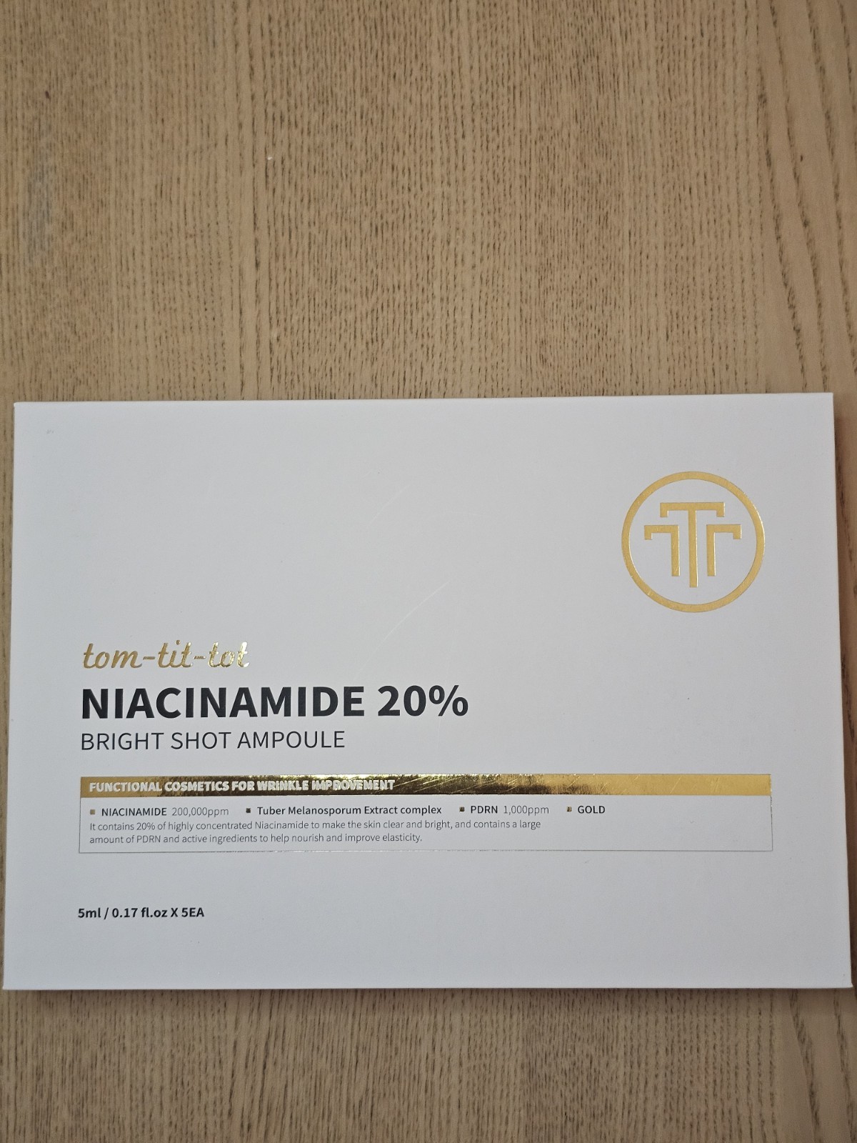 Tom Tit Tot Niacinamide 20% (5ml x 5ea) PDRN, Bright Shot Ampoule