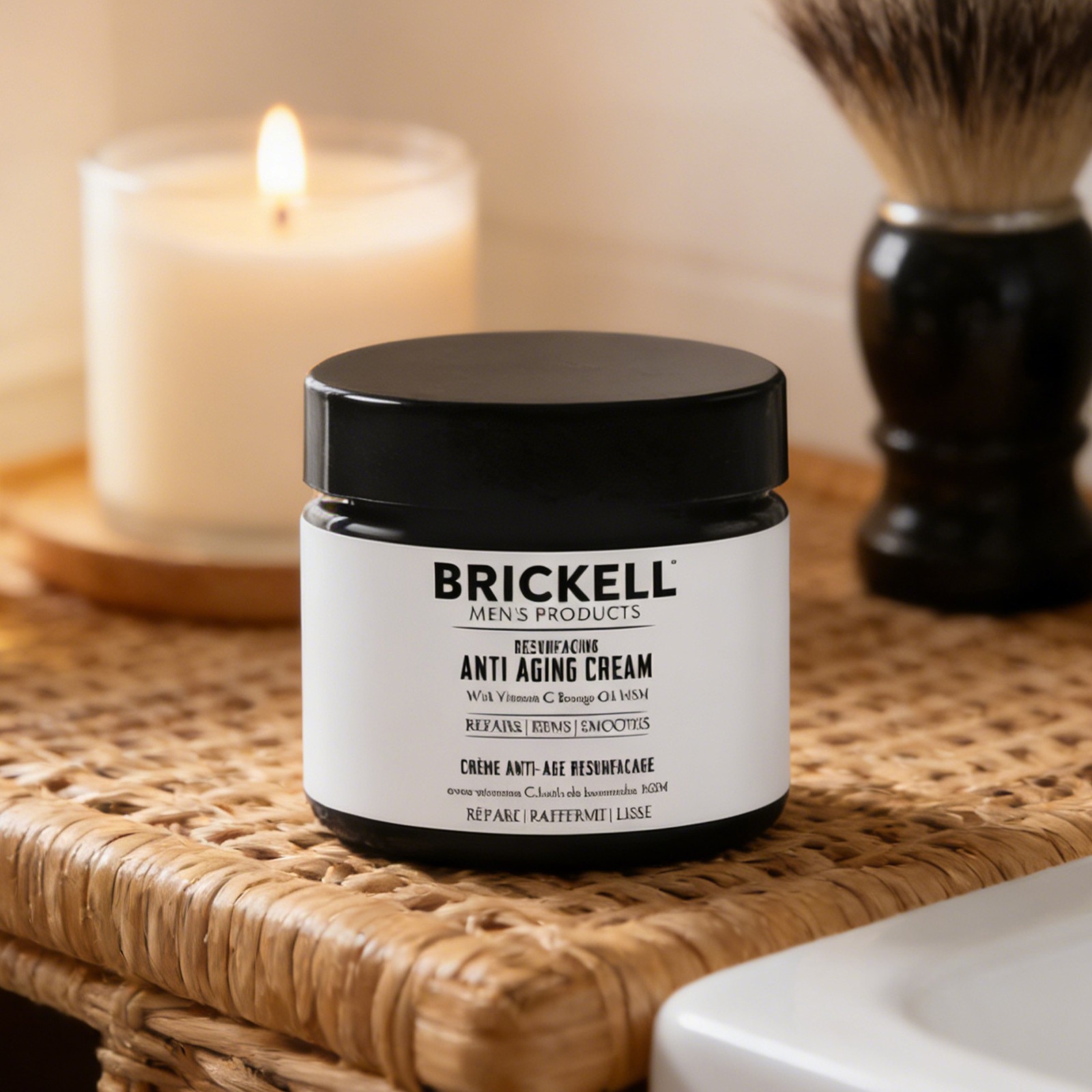 Brickell Men’s Resurfacing Anti-Aging Face Cream Pure Moisturizer Scented 2oz