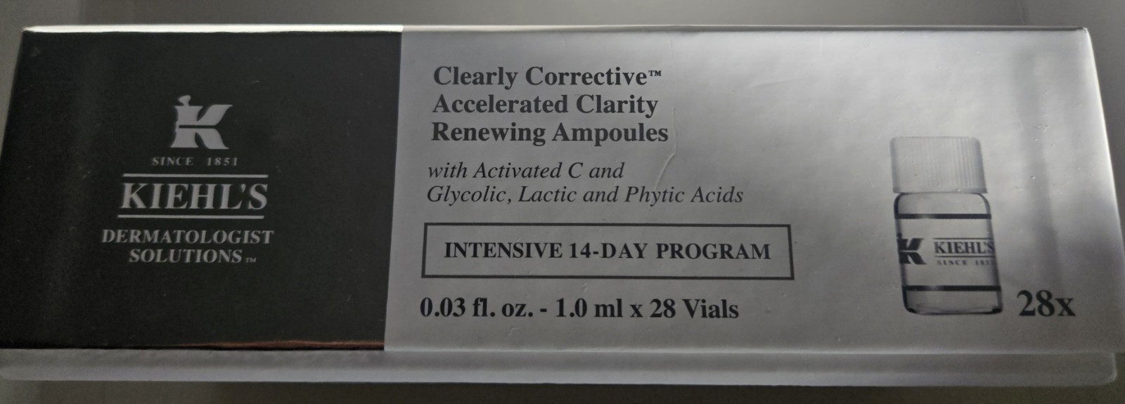 Kiehl’s Clearly Corrective Accelerated Clarity Renewing Ampoules 14 Day New Seal