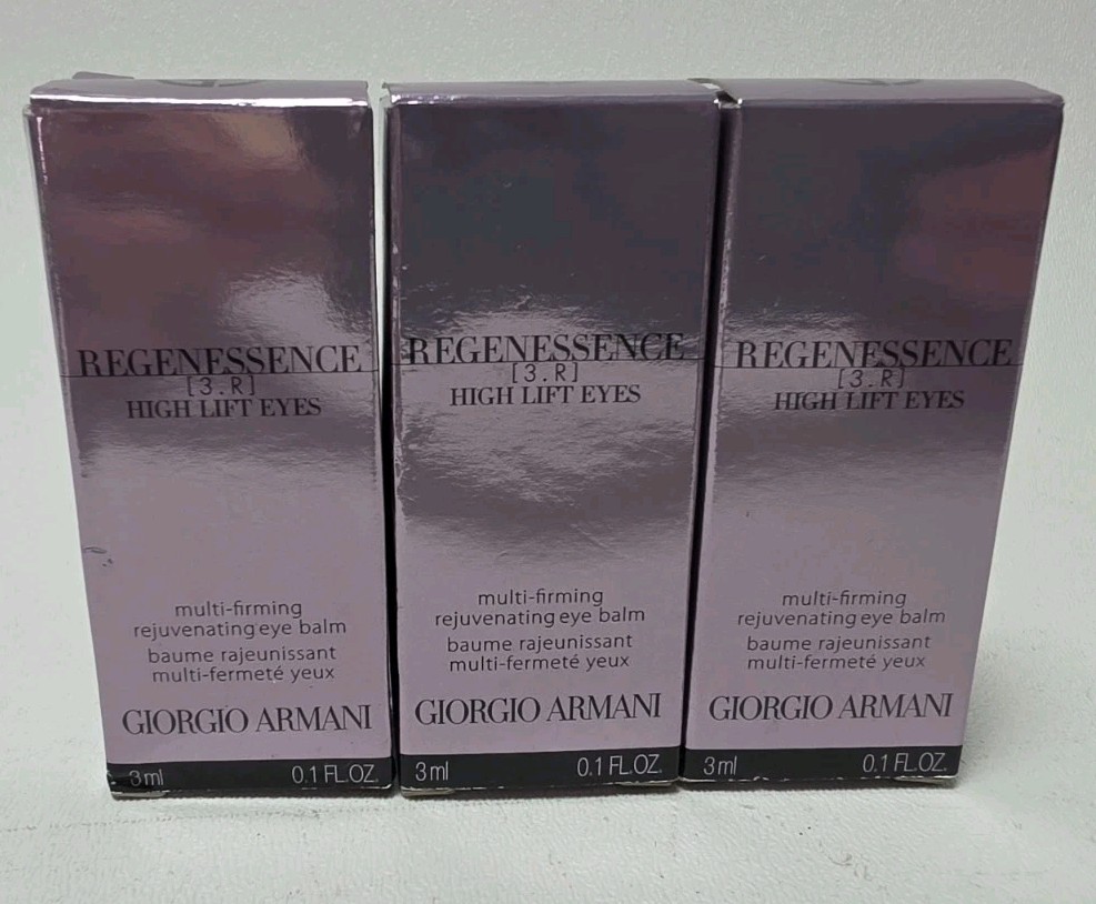 3x Giorgio Armani Regenessence High Lift Eyes 0.1 FL OZ Travel Size