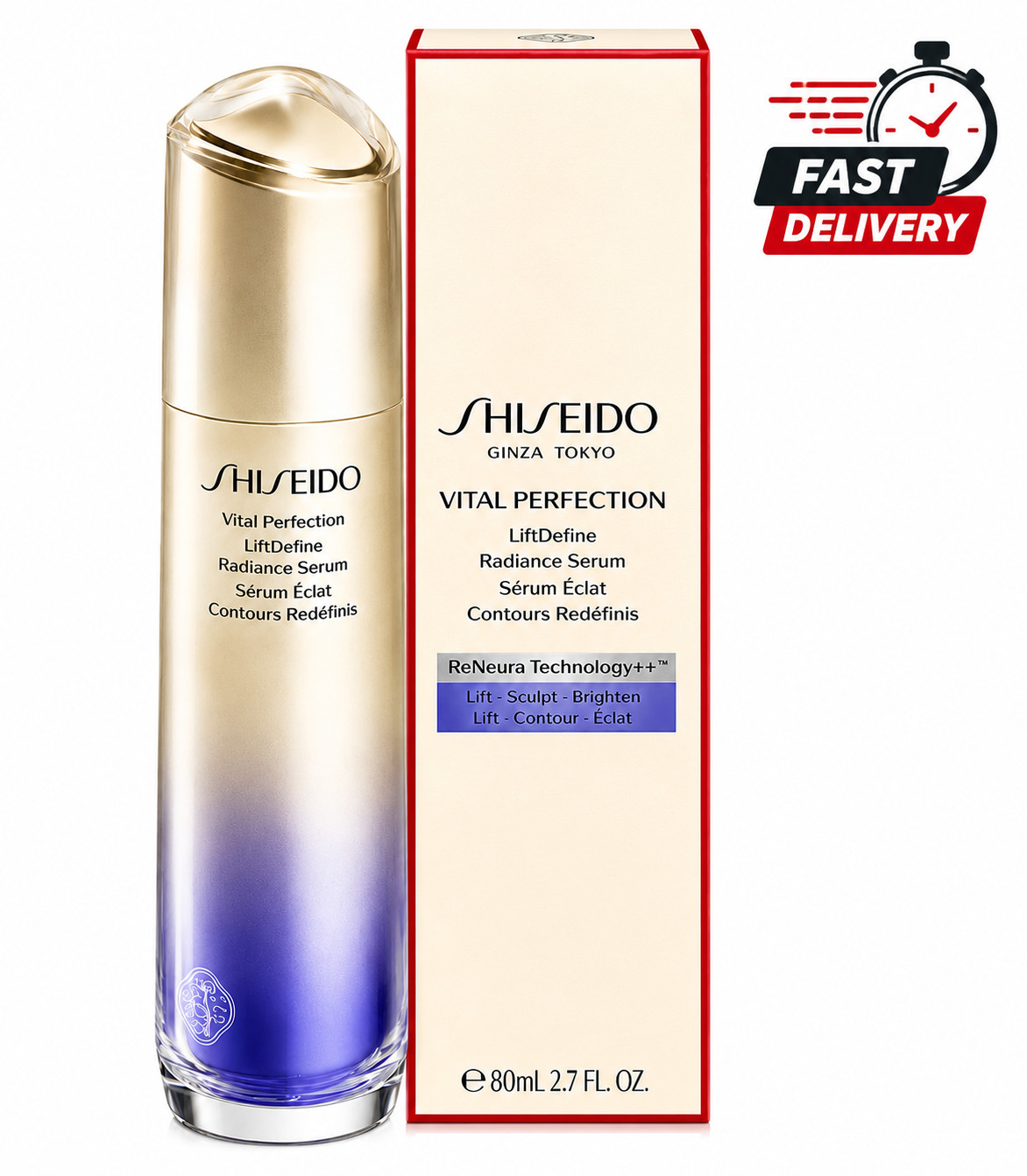 Shiseido Vital Perfection LiftDefine Radiance Serum – Large Size 80mL / 2.7 Oz